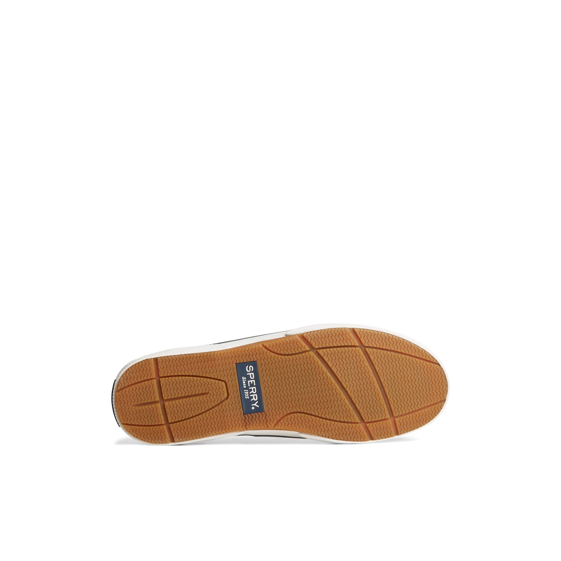 View of White Halyard 2-Eye Boat Shoe Vulcanized Boat Shoe Sneaker's sole