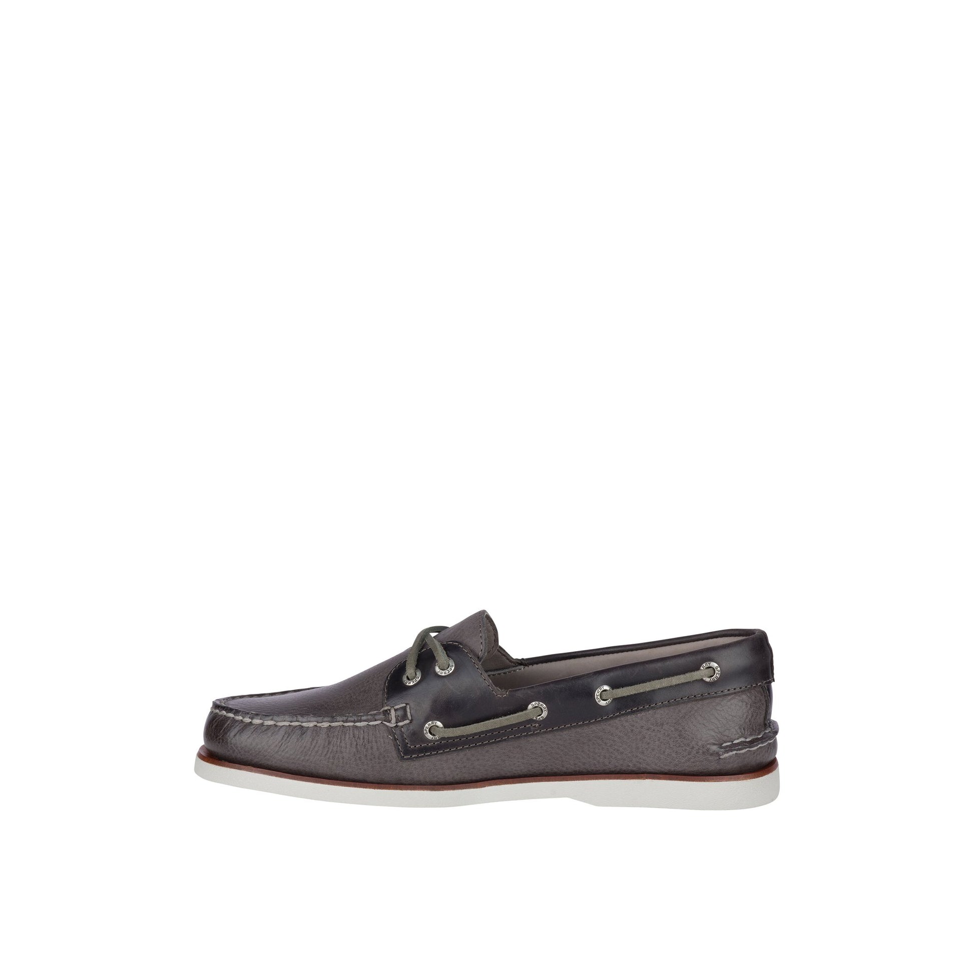 Side view of Grey Gold Cup™ Authentic Original™ Rivingston Boat Shoe Boat Shoes
