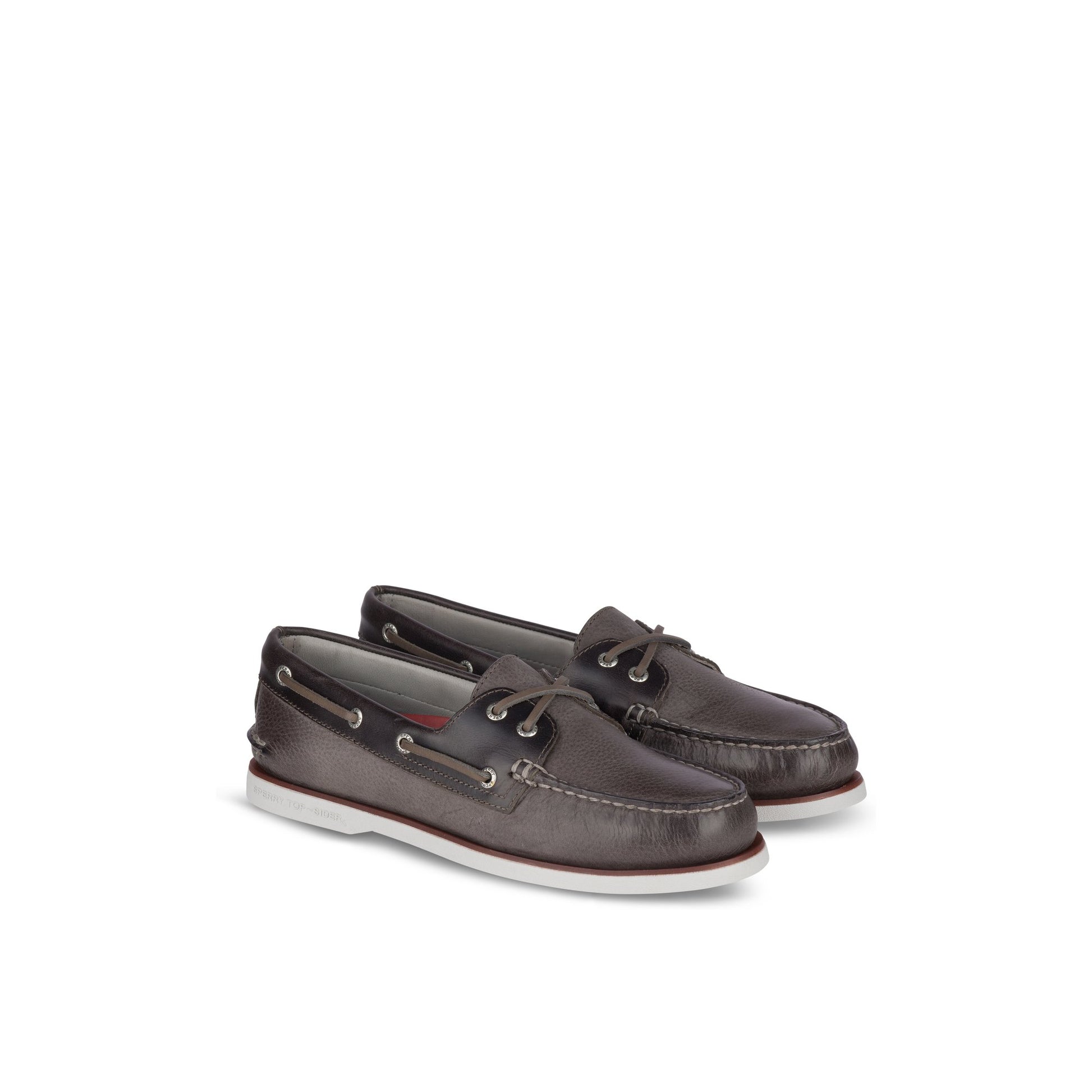 Three-quarter angle of Grey Gold Cup™ Authentic Original™ Rivingston Boat Shoe Boat Shoes's front side