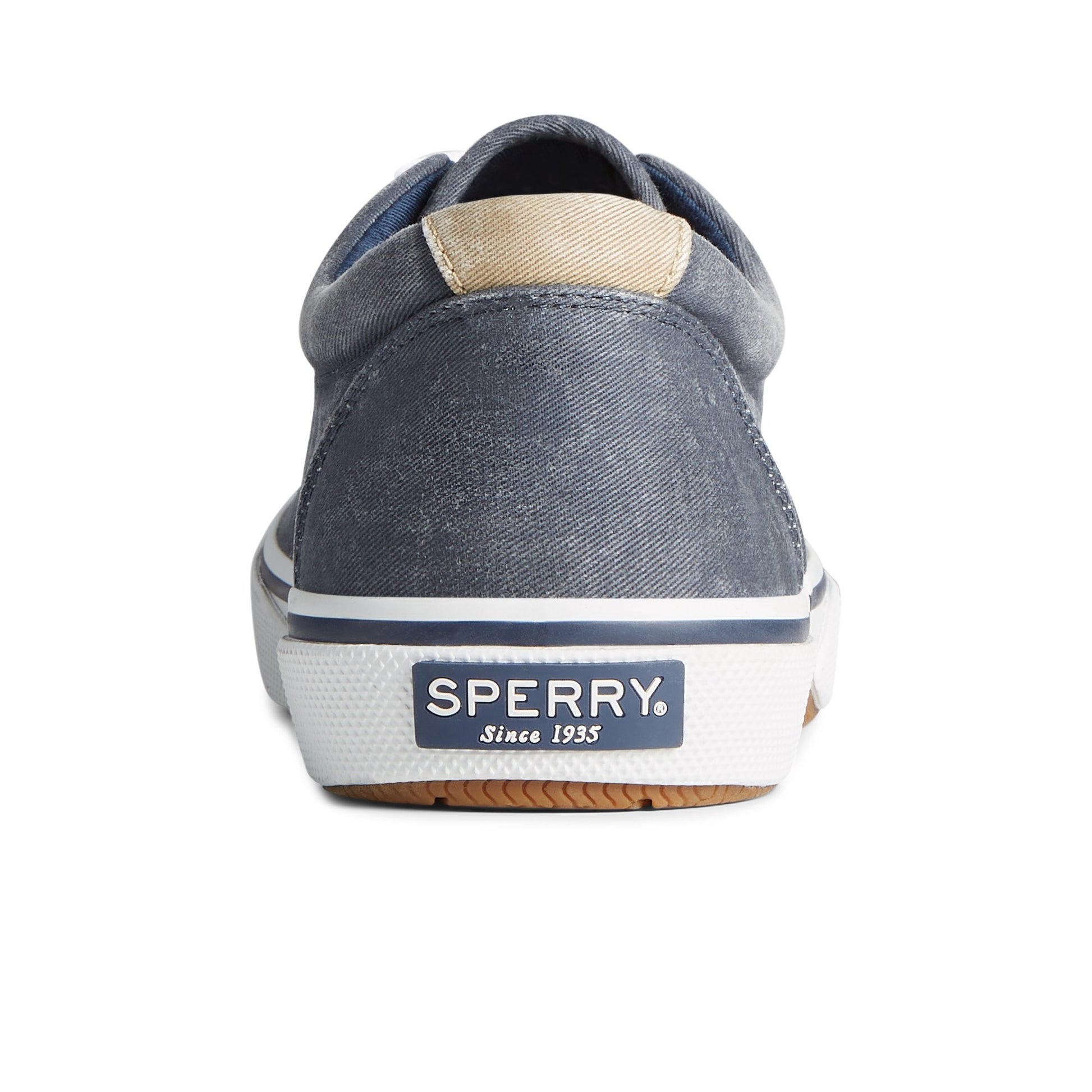 Close-up of the Navy Halyard CVO Salt Washed Sneaker Vulcanized Sneaker