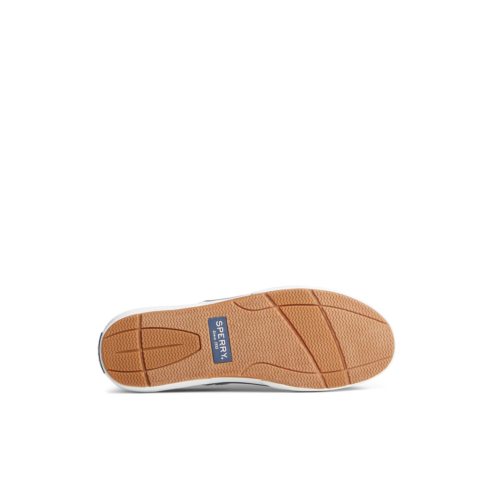 View of Navy Halyard CVO Salt Washed Sneaker Vulcanized Sneaker's sole
