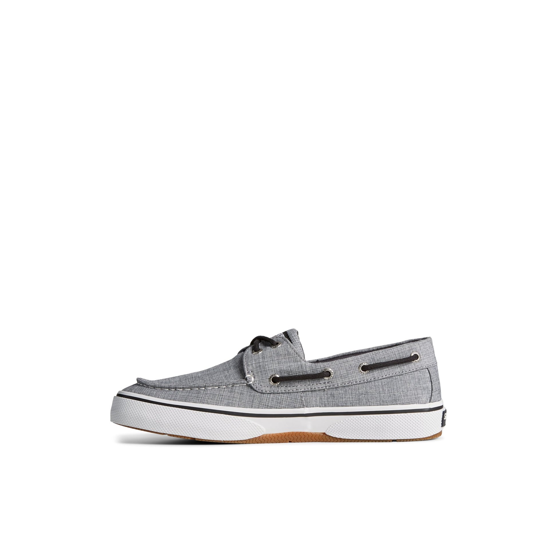 Side view of Black Halyard 2-Eye Boat Shoe Vulcanized Boat Shoe Sneaker
