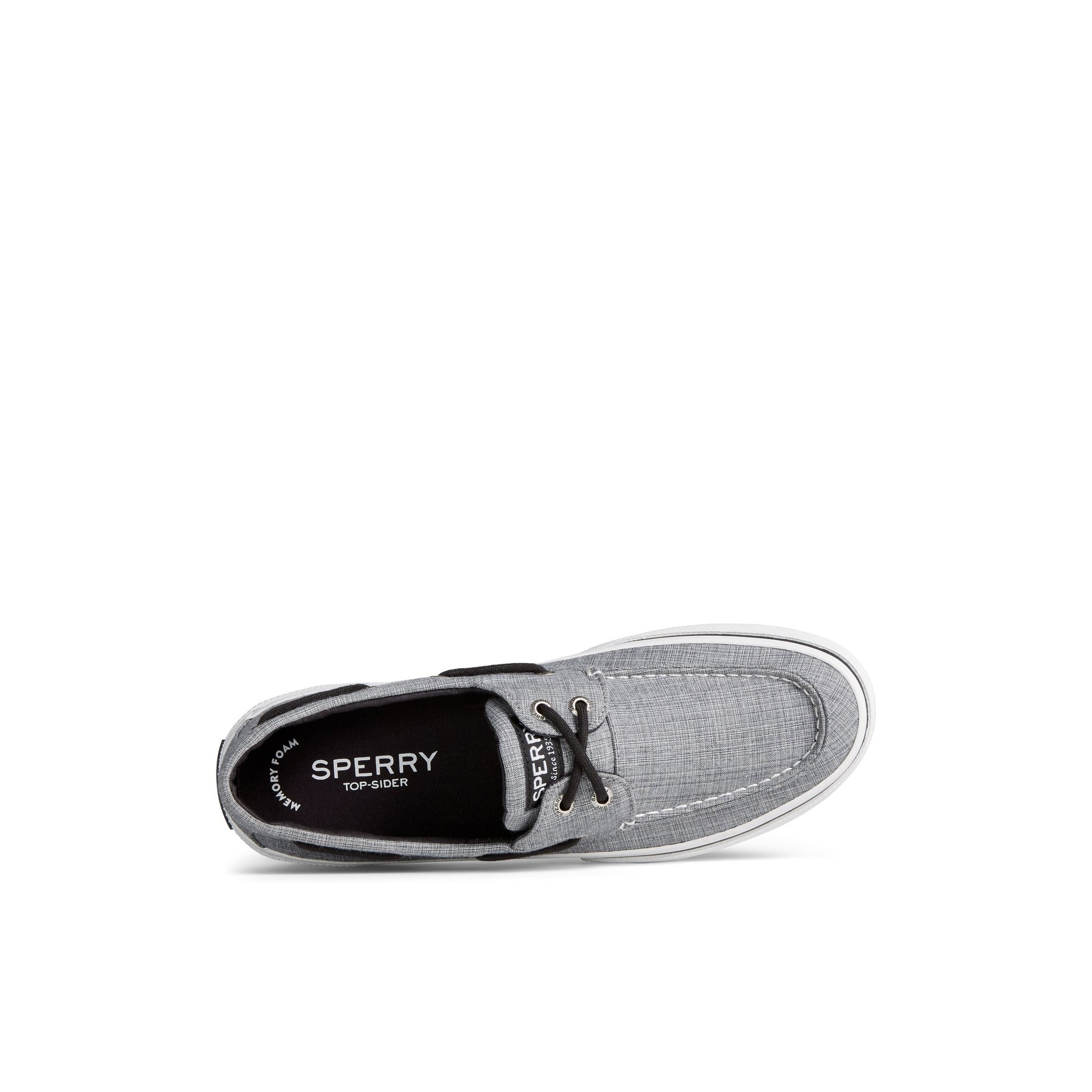 Top-down view of the Black Halyard 2-Eye Boat Shoe Vulcanized Boat Shoe Sneaker