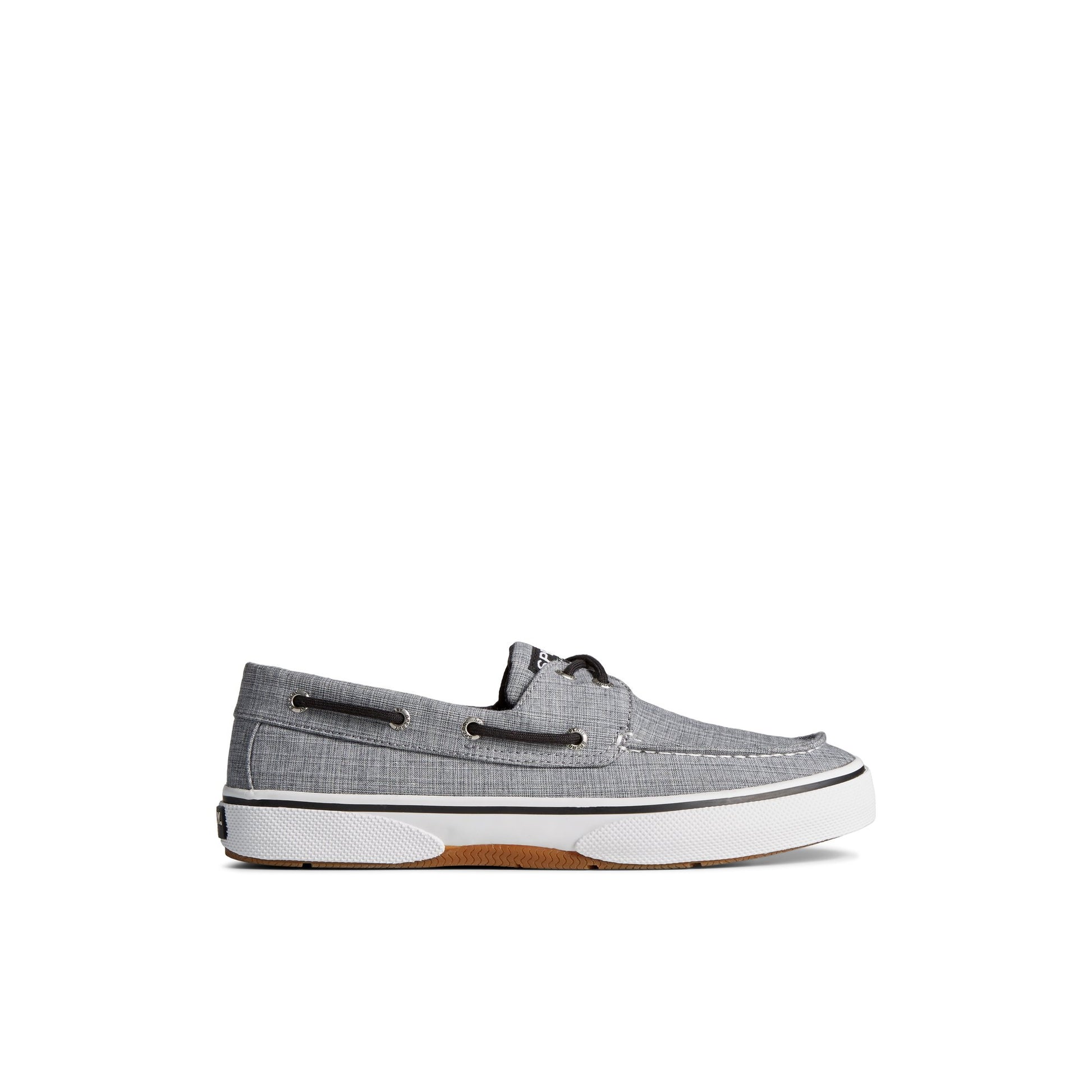 Main View of Black Halyard 2-Eye Boat Shoe Vulcanized Boat Shoe Sneaker for Mens