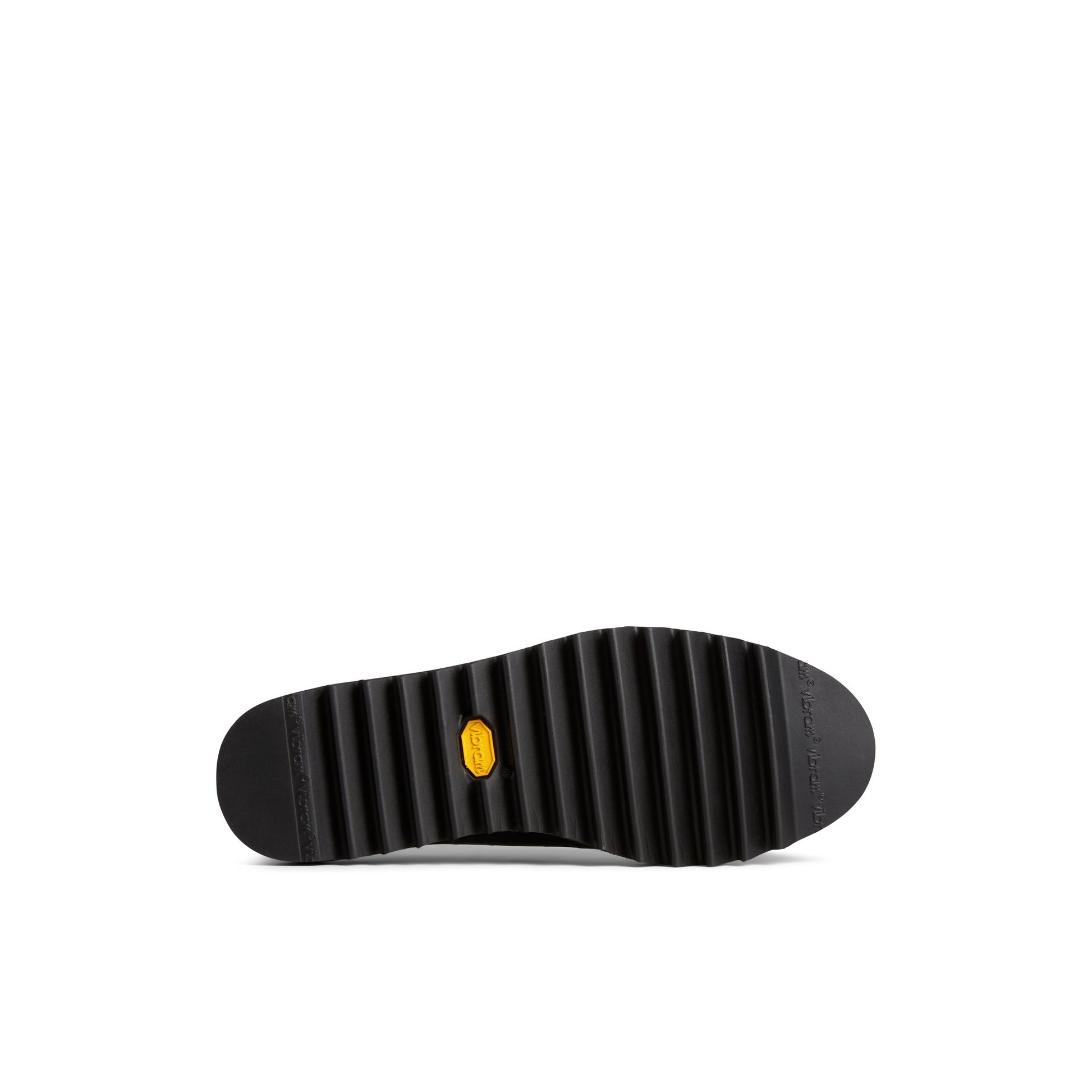 View of Black Unisex Captain's Vibram Oxford Captain's Oxford Dress Shoes's sole