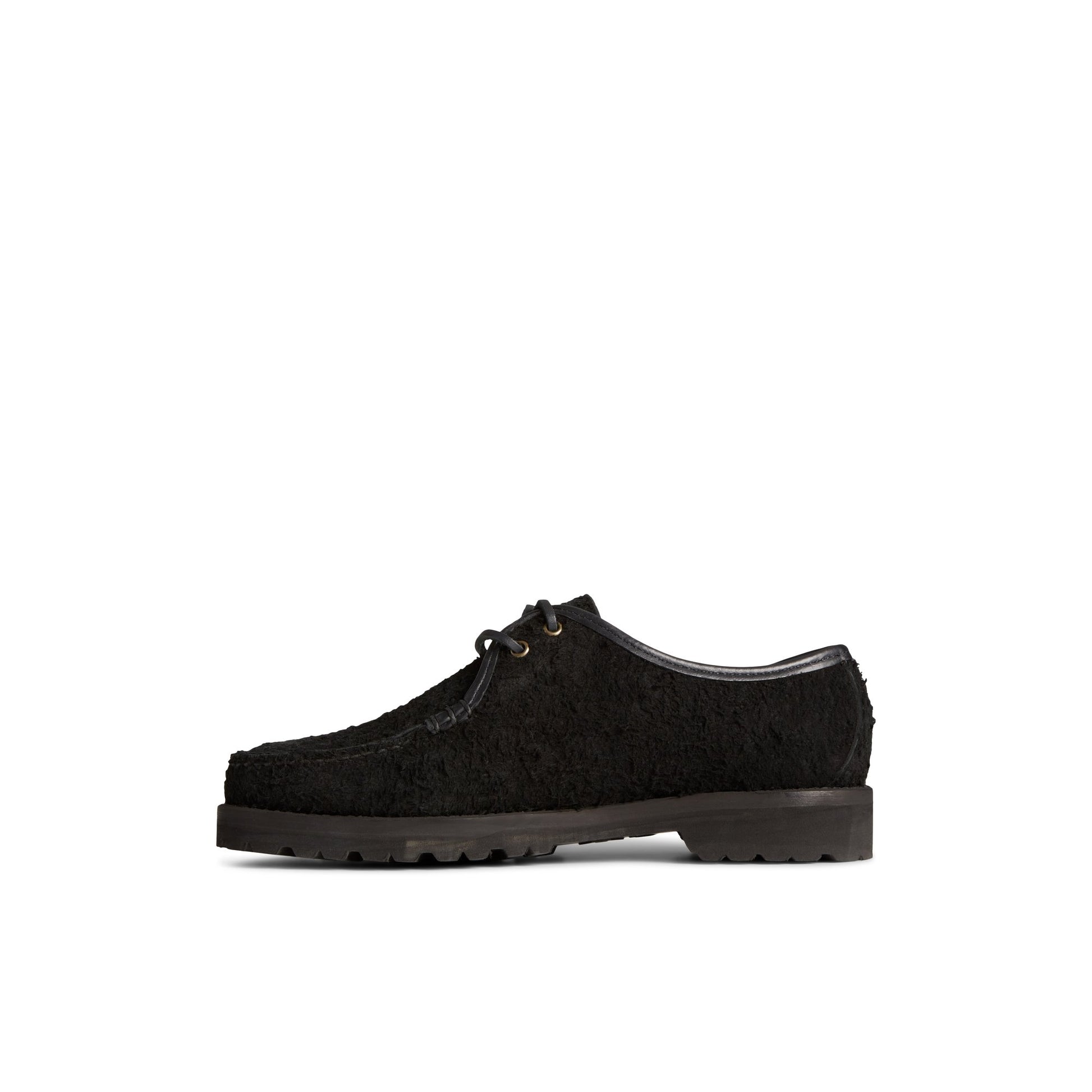 Side view of Black Captain's Oxford by Chris Echevarria Captain's Oxford Dress Shoes