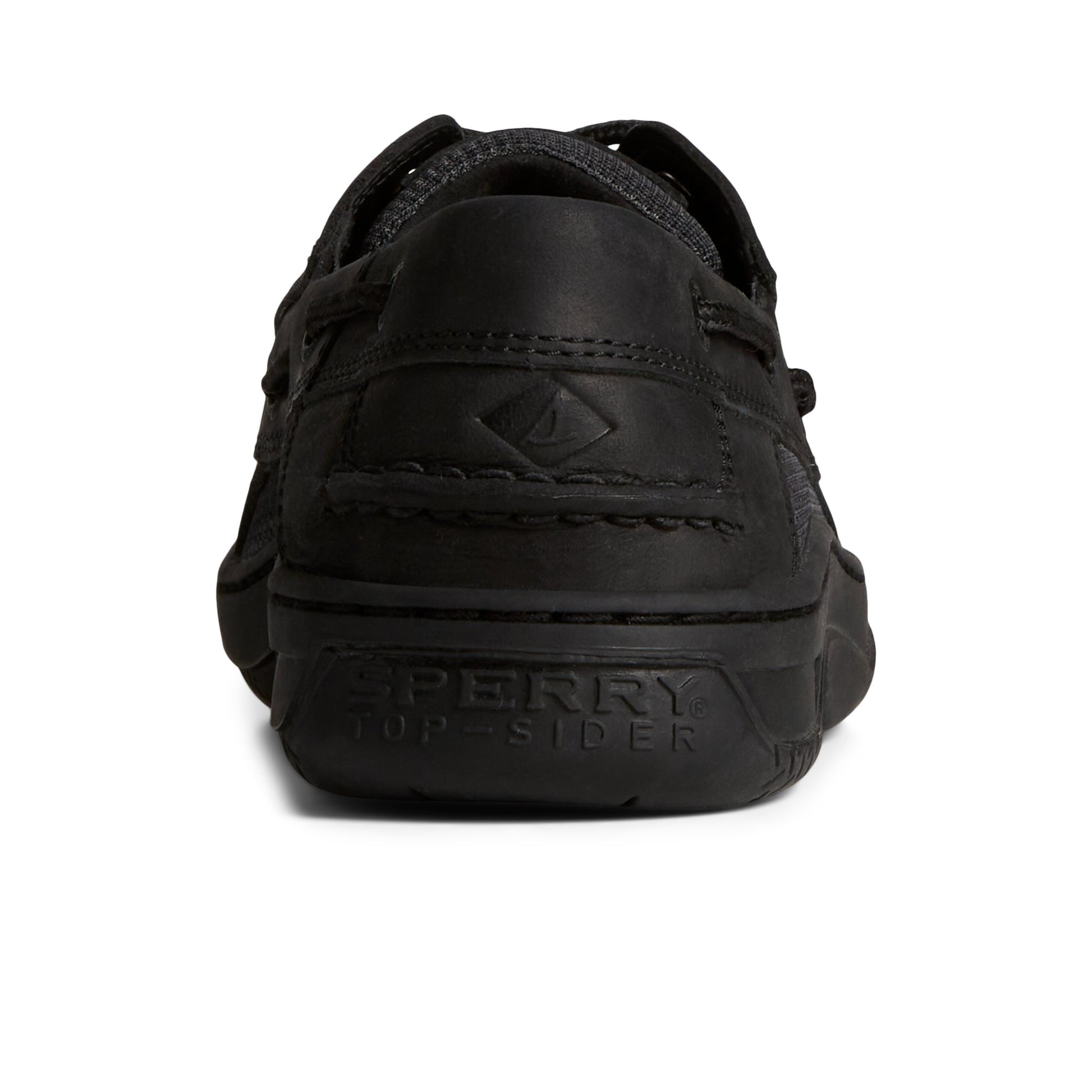 Close-up of the Black Billfish™ 3-Eye Leather Boat Shoe Boat Shoes