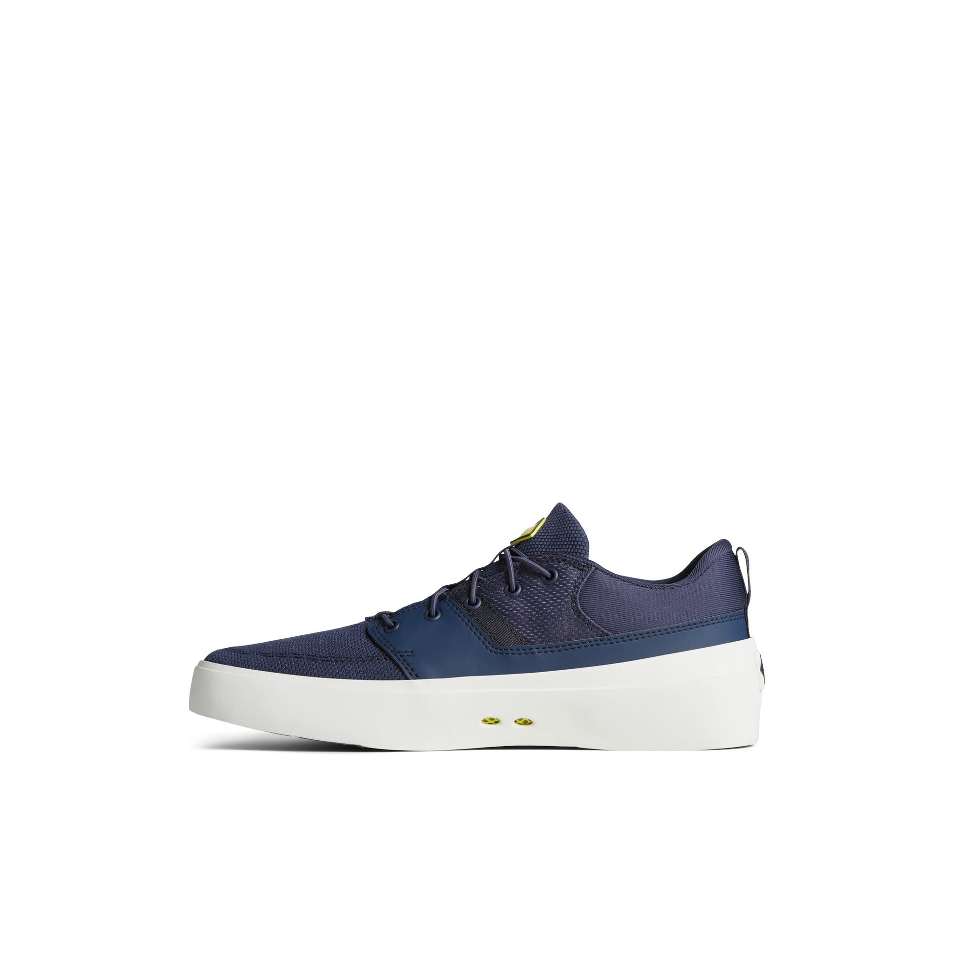 Side view of Navy SeaCycled™ Fairlead Sneaker Vulcanized Sneaker
