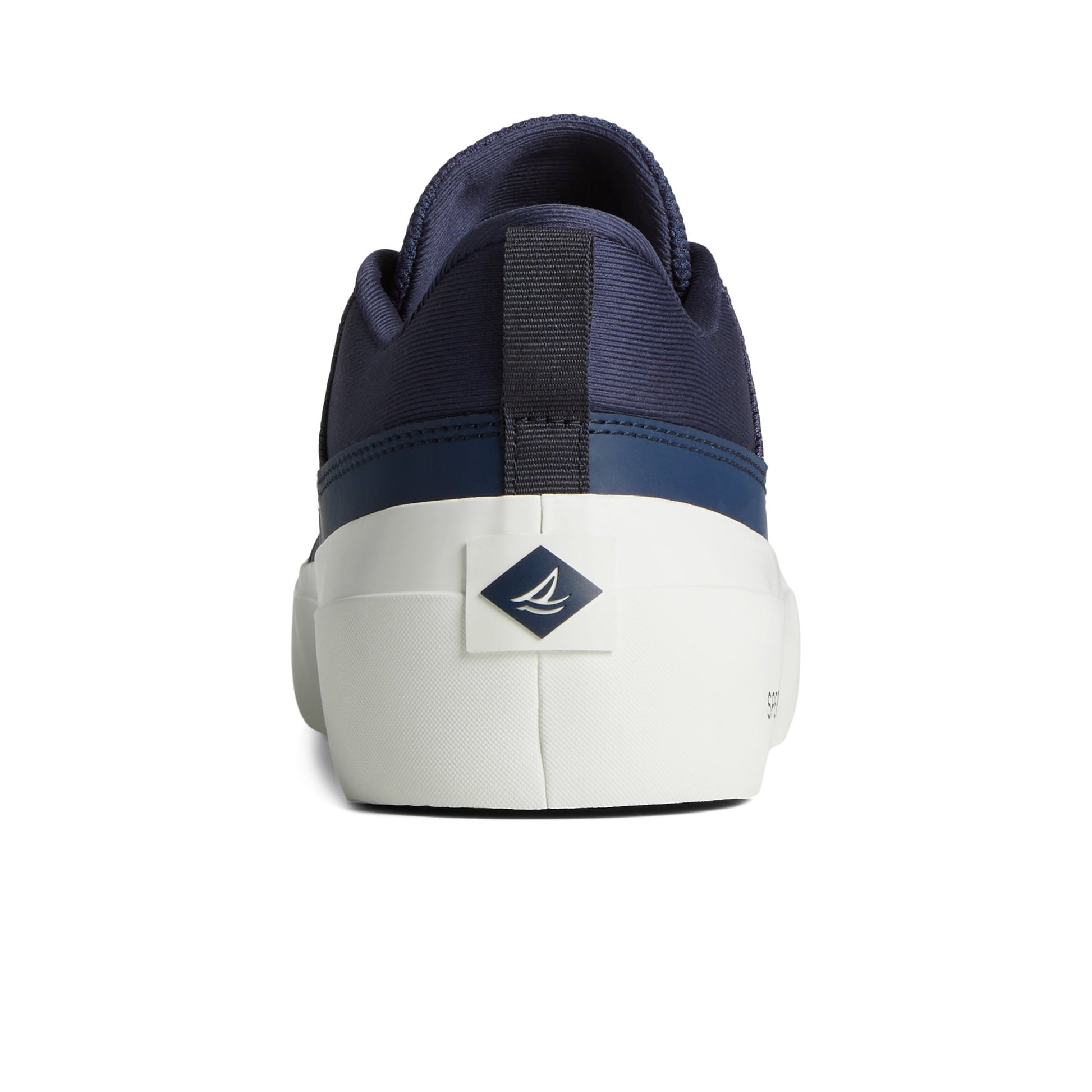 Close-up of the Navy SeaCycled™ Fairlead Sneaker Vulcanized Sneaker