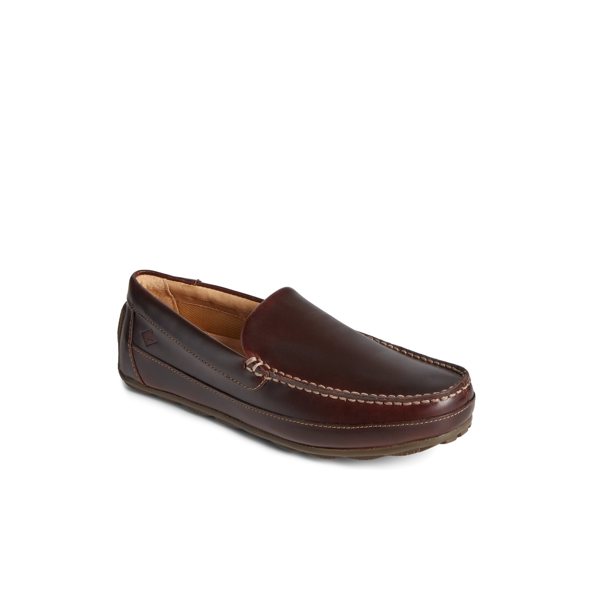 Three-quarter angle of Dark Brown Hampden Venetian Loafer Driver Loafer Casual Shoes's front side