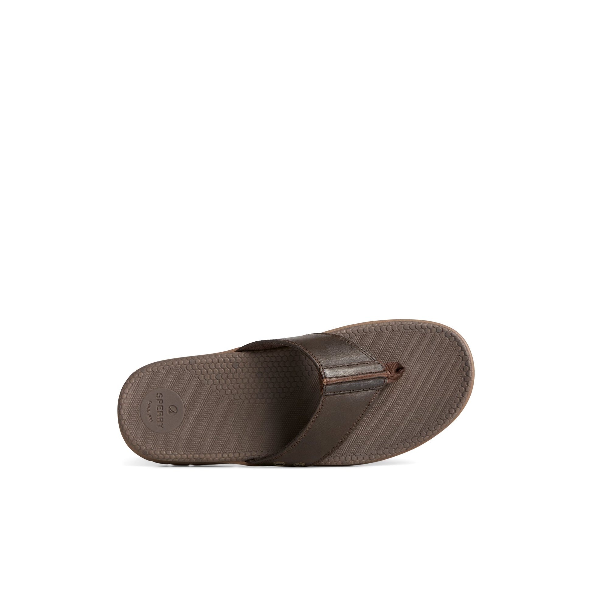 Top-down view of the Brown Santa Cruz II Thong Sandal Flip Flop Thong Sandals