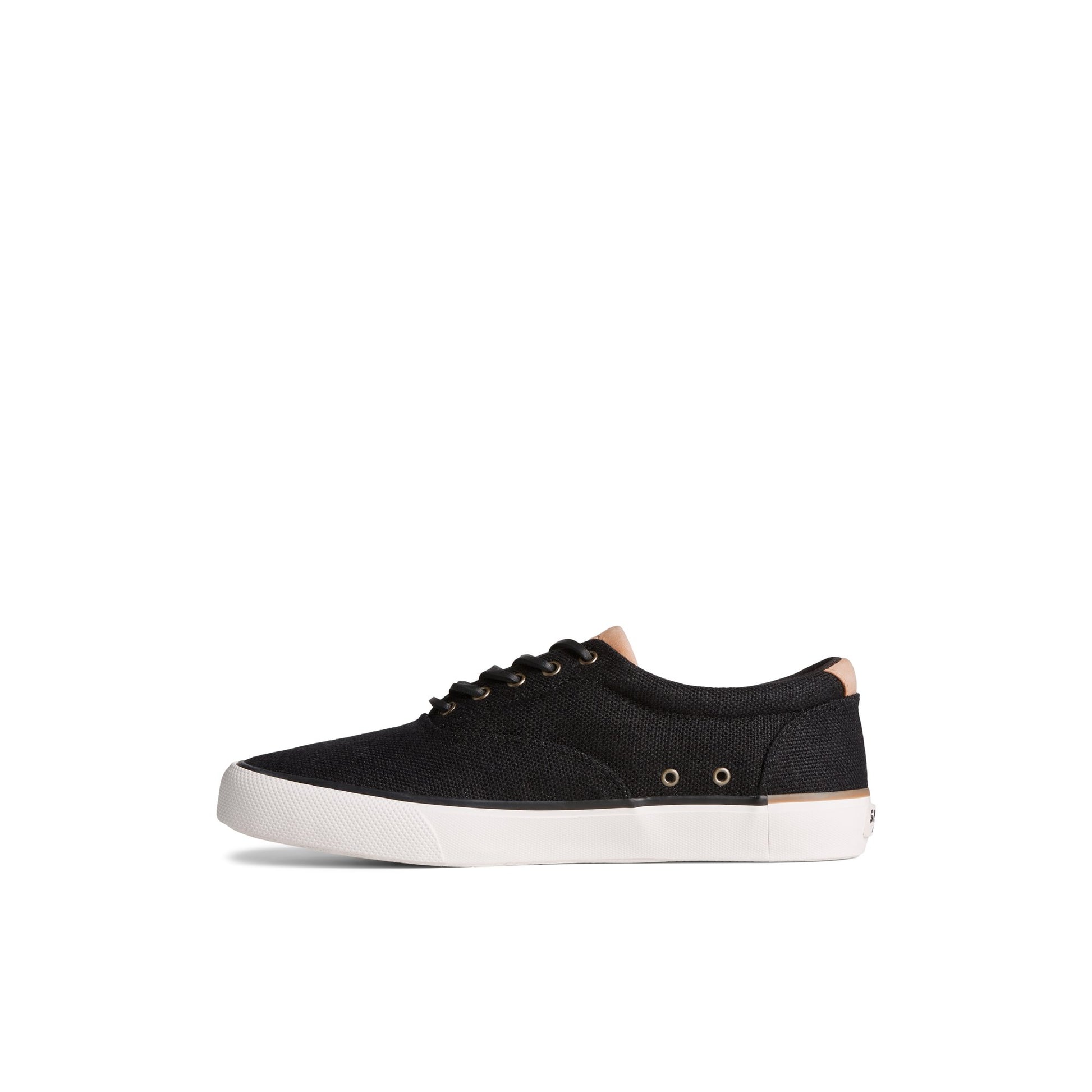Side view of Black SeaCycled™ Striper II CVO Baja Sneaker Vulcanized Sneaker