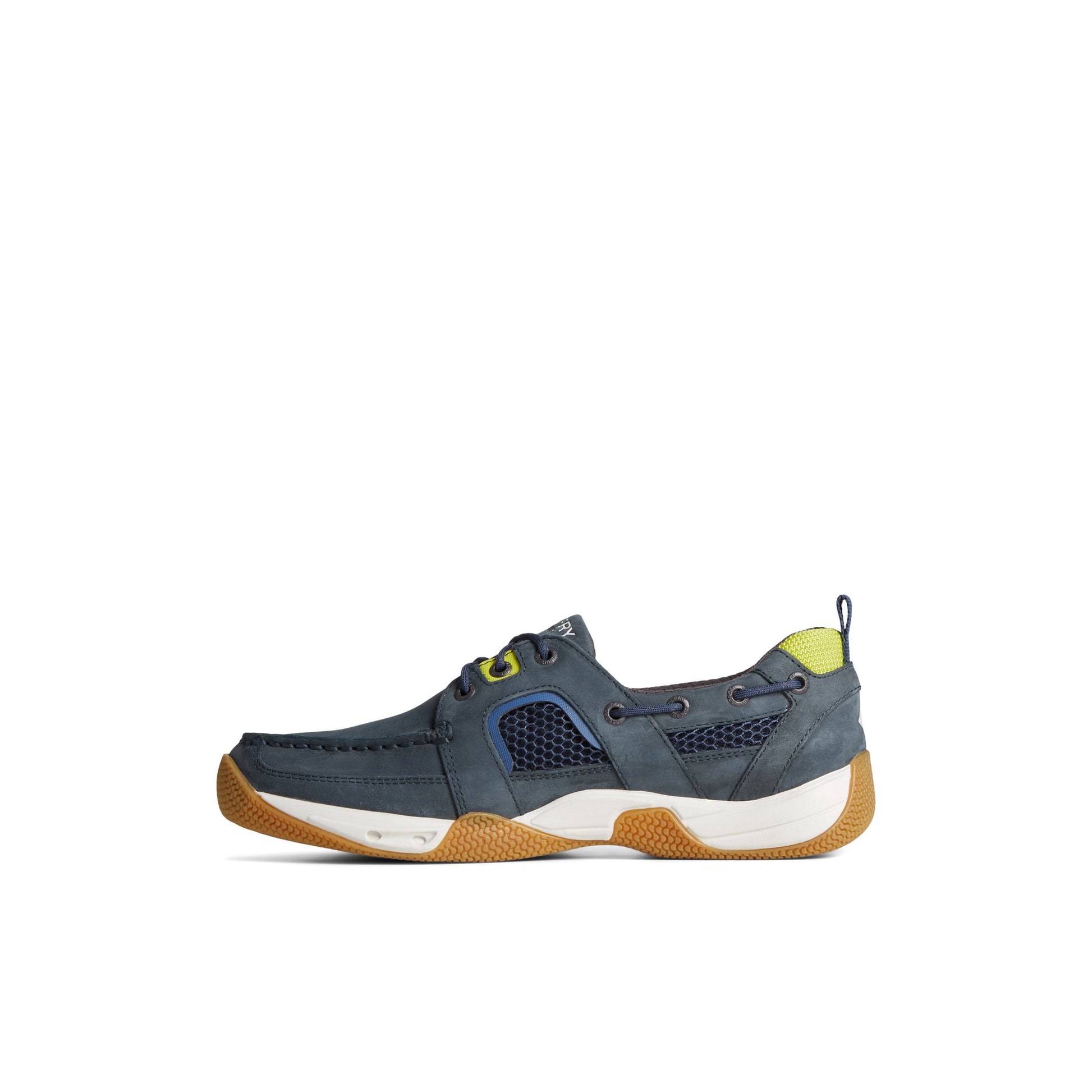 Side view of Navy Sea Kite Sport Moc Boat Shoe Boat Shoe Sneaker