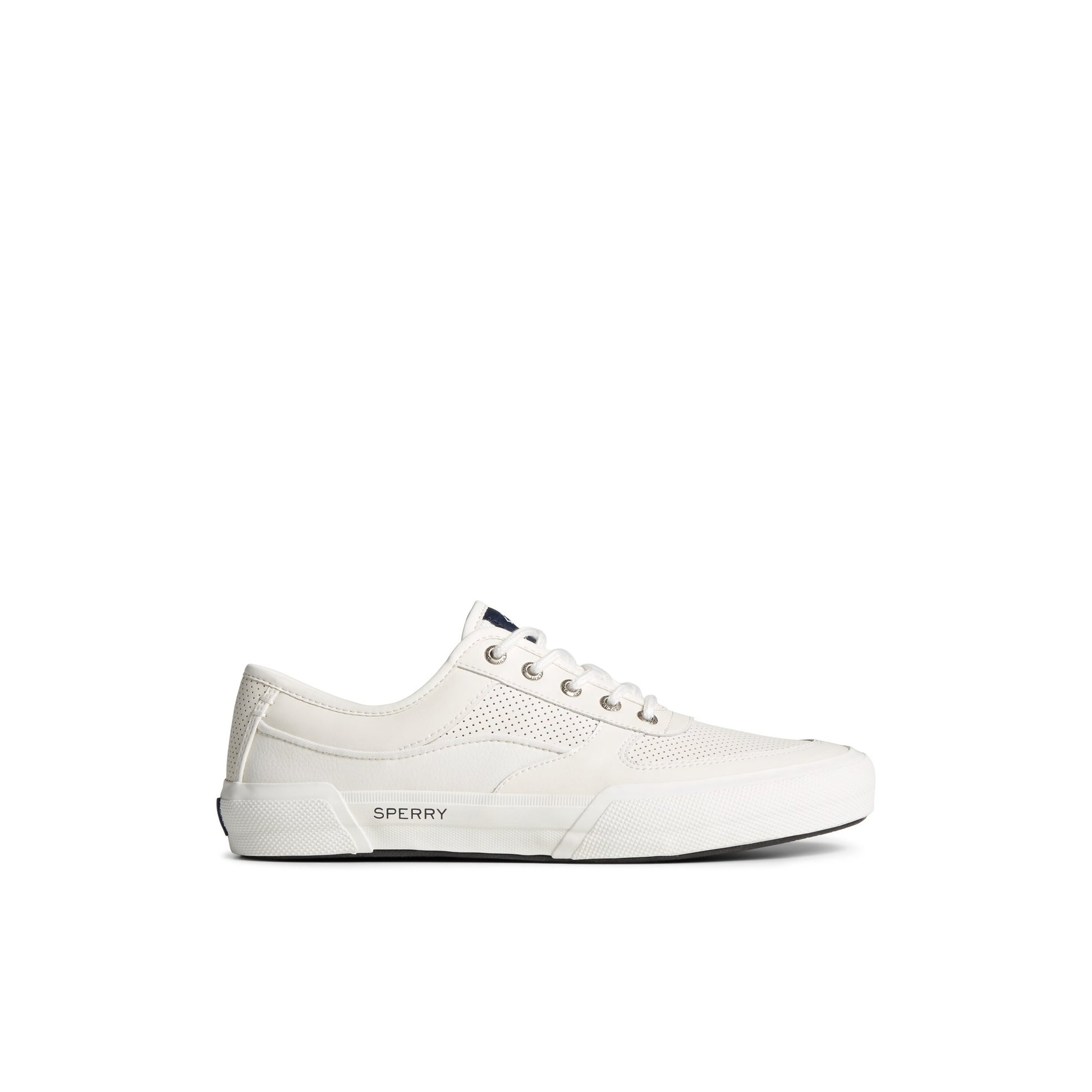 Main View of White SeaCycled™ Soletide Sneaker Vulcanized Sneaker for Mens