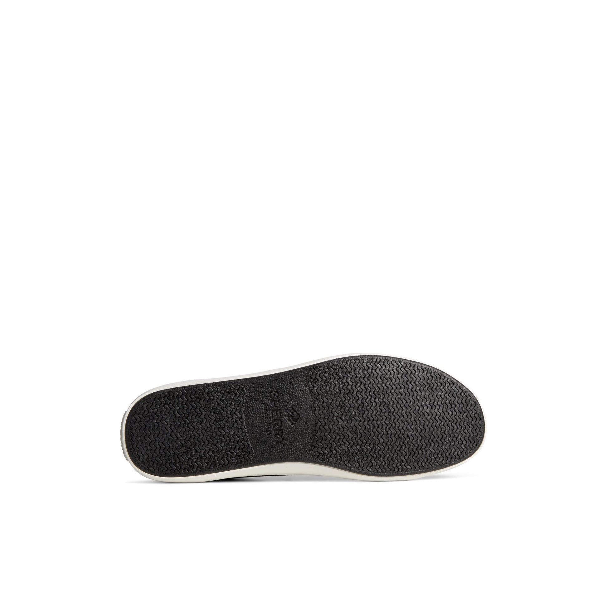 View of Black Striper II LLT Leather Sneaker Vulcanized Sneaker's sole