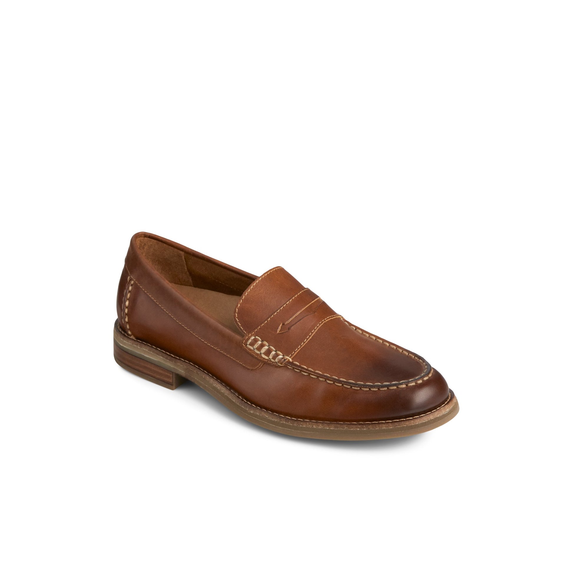 Three-quarter angle of Medium Beige Topsfield Penny Loafer Penny Loafer's front side