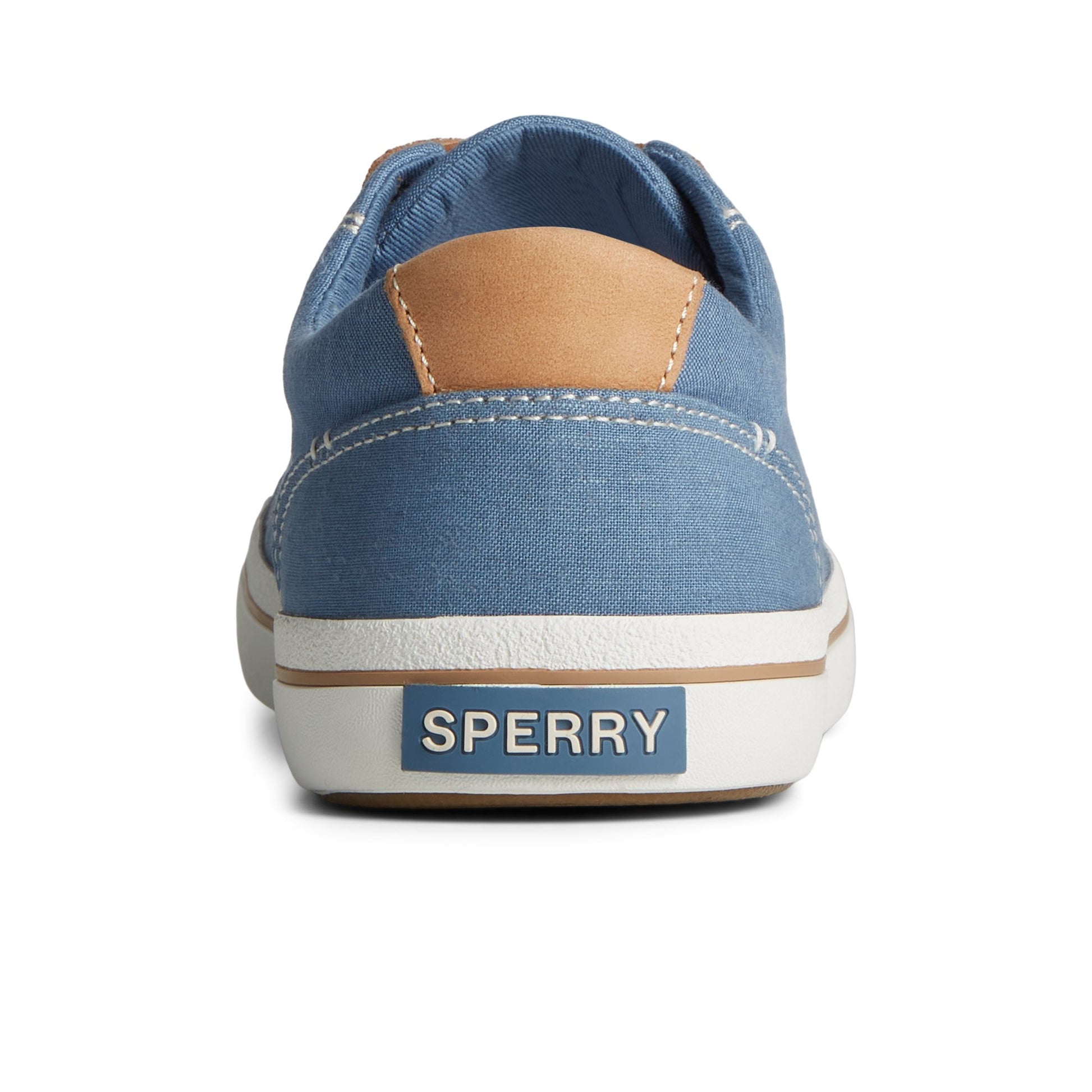 Close-up of the Blue Striper II Linen LTT Sneaker Sneakers