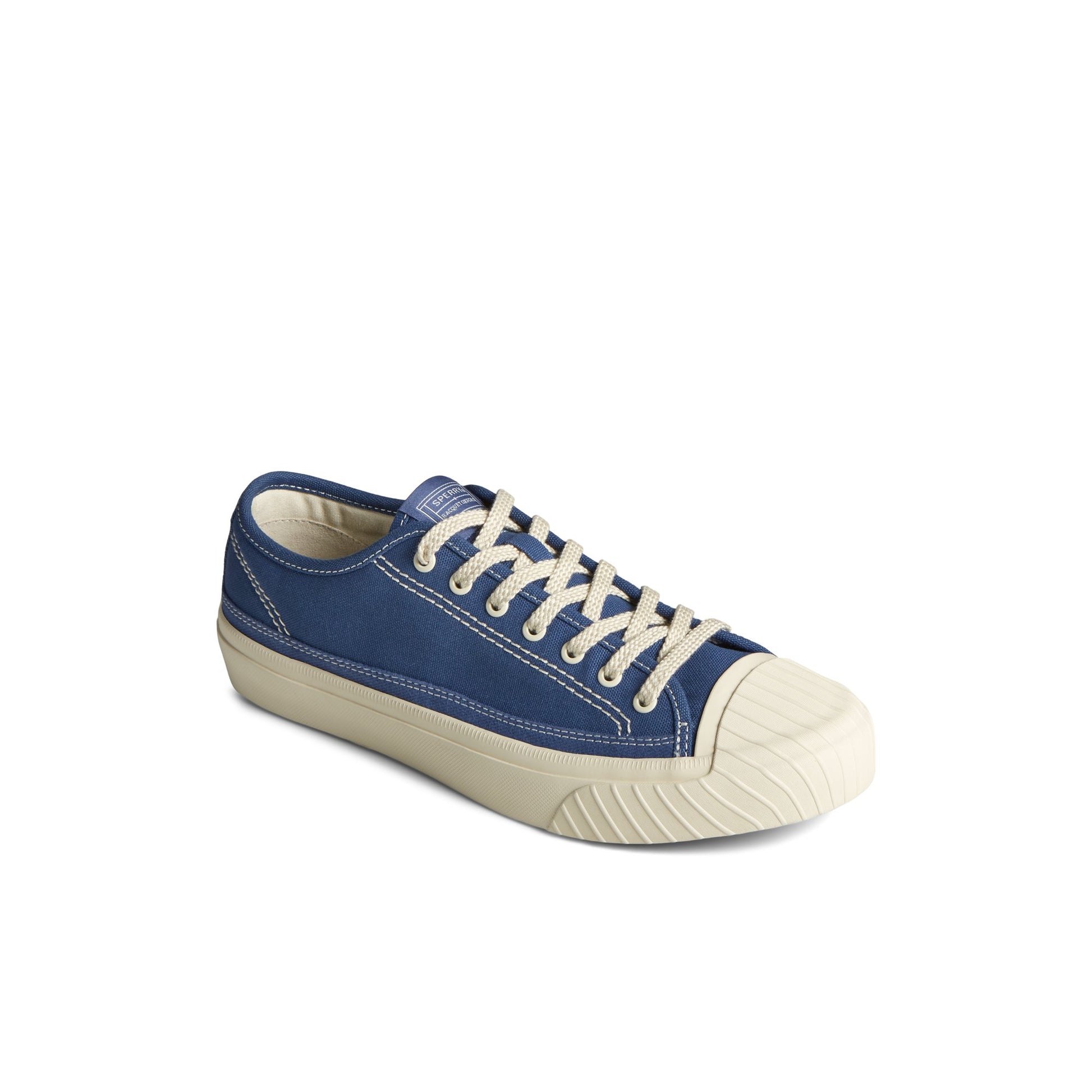 Three-quarter angle of Blue Racquet Oxford Sneaker Tennis Sneakers's front side