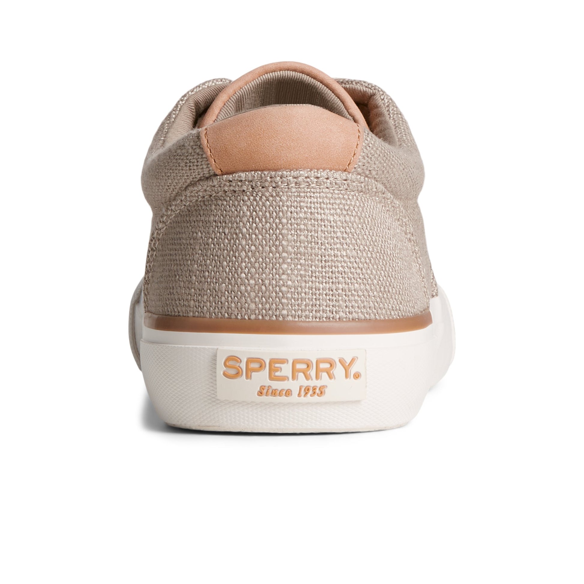 Close-up of the Medium Beige SeaCycled™ Striper II CVO Baja Sneaker Vulcanized Sneaker