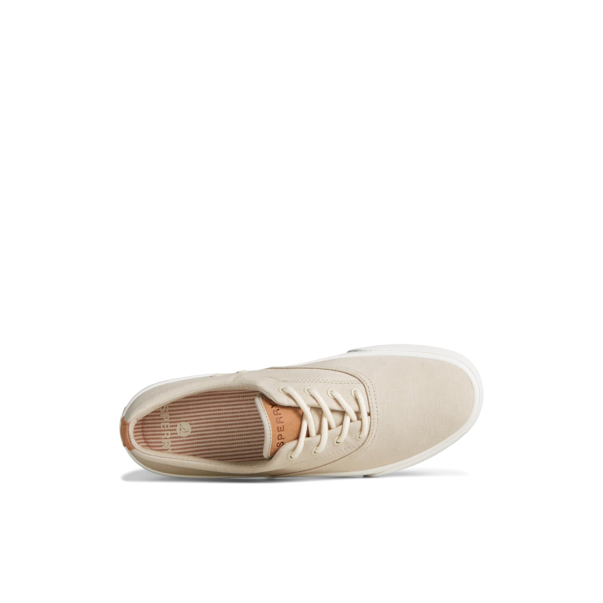Top-down view of the Grey Striper II Linen CVO Sneaker Vulcanized Sneaker
