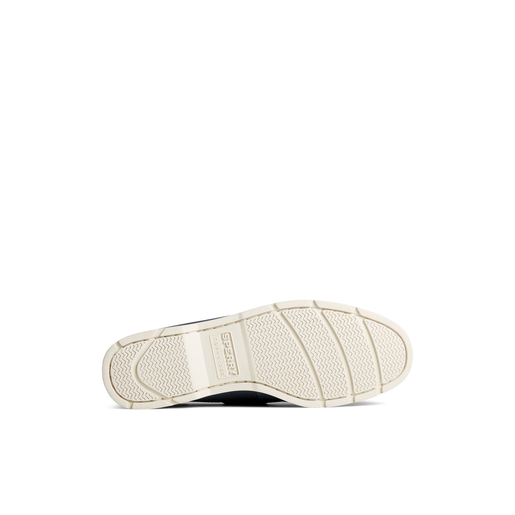 View of Navy Leeward Two-Tone Boat Shoe Boat Shoes's sole