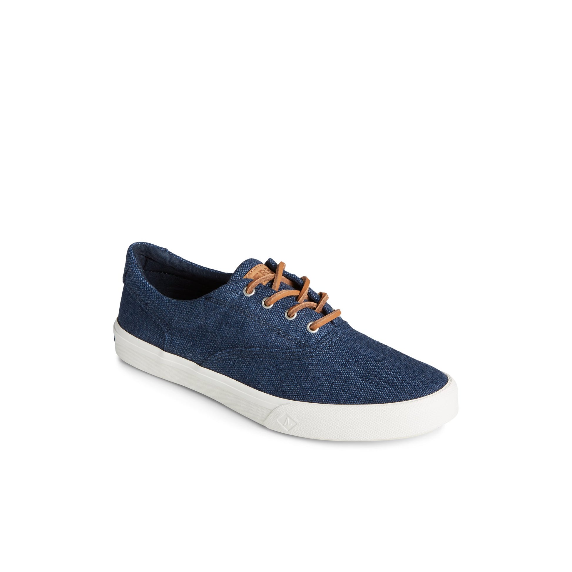 Three-quarter angle of Navy Striper II Baja CVO Sneaker Vulcanized Sneaker's front side
