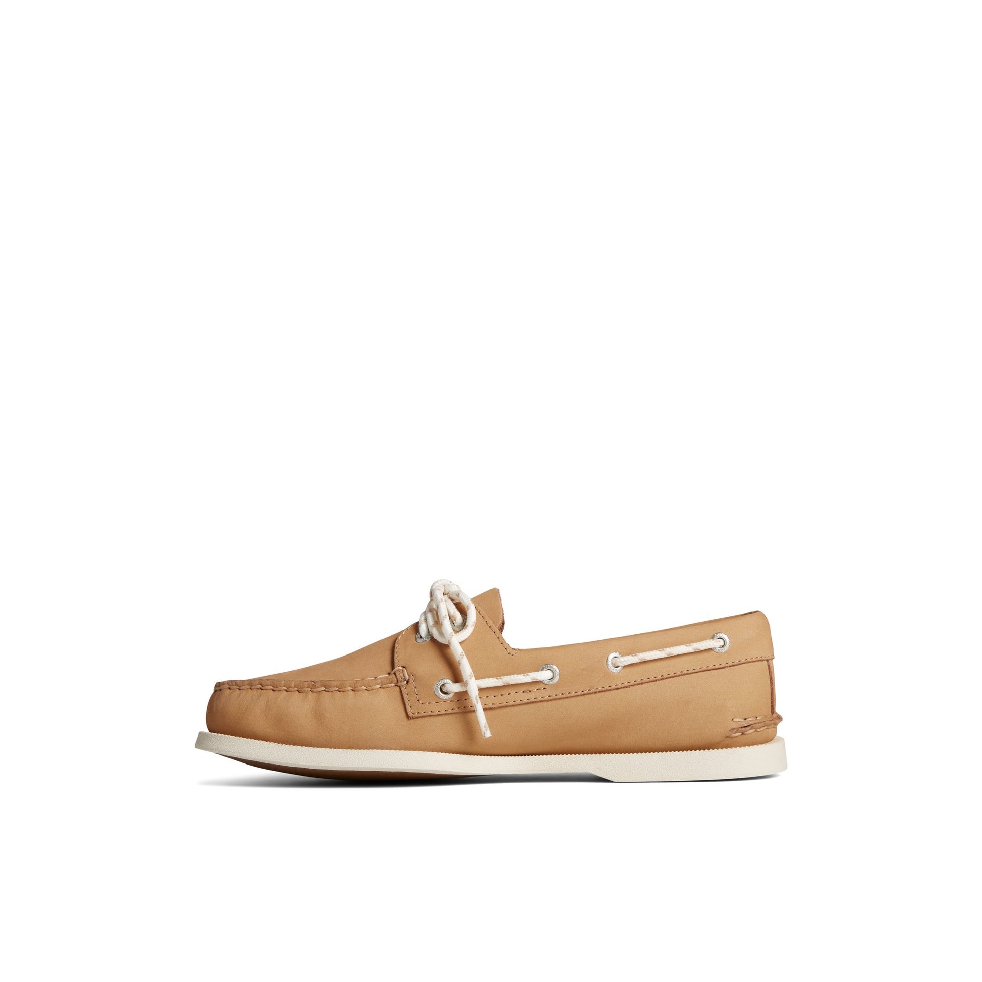 Side view of Medium Beige Authentic Original™ Nautical Nubuck Boat Shoe Boat Shoes