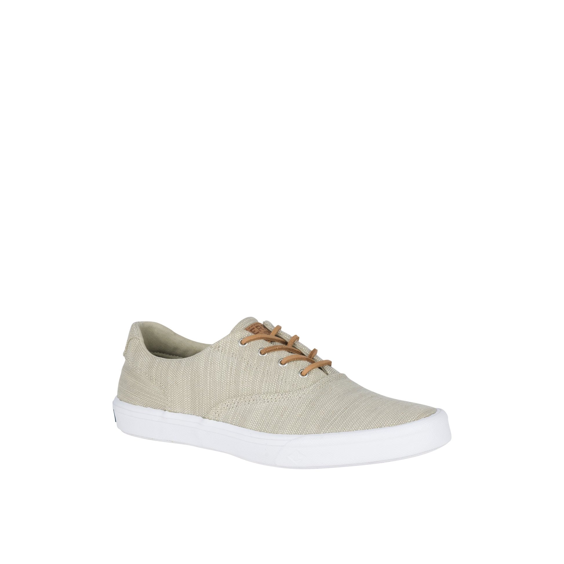 Three-quarter angle of Light Grey Striper II Baja CVO Sneaker Vulcanized Sneaker's front side