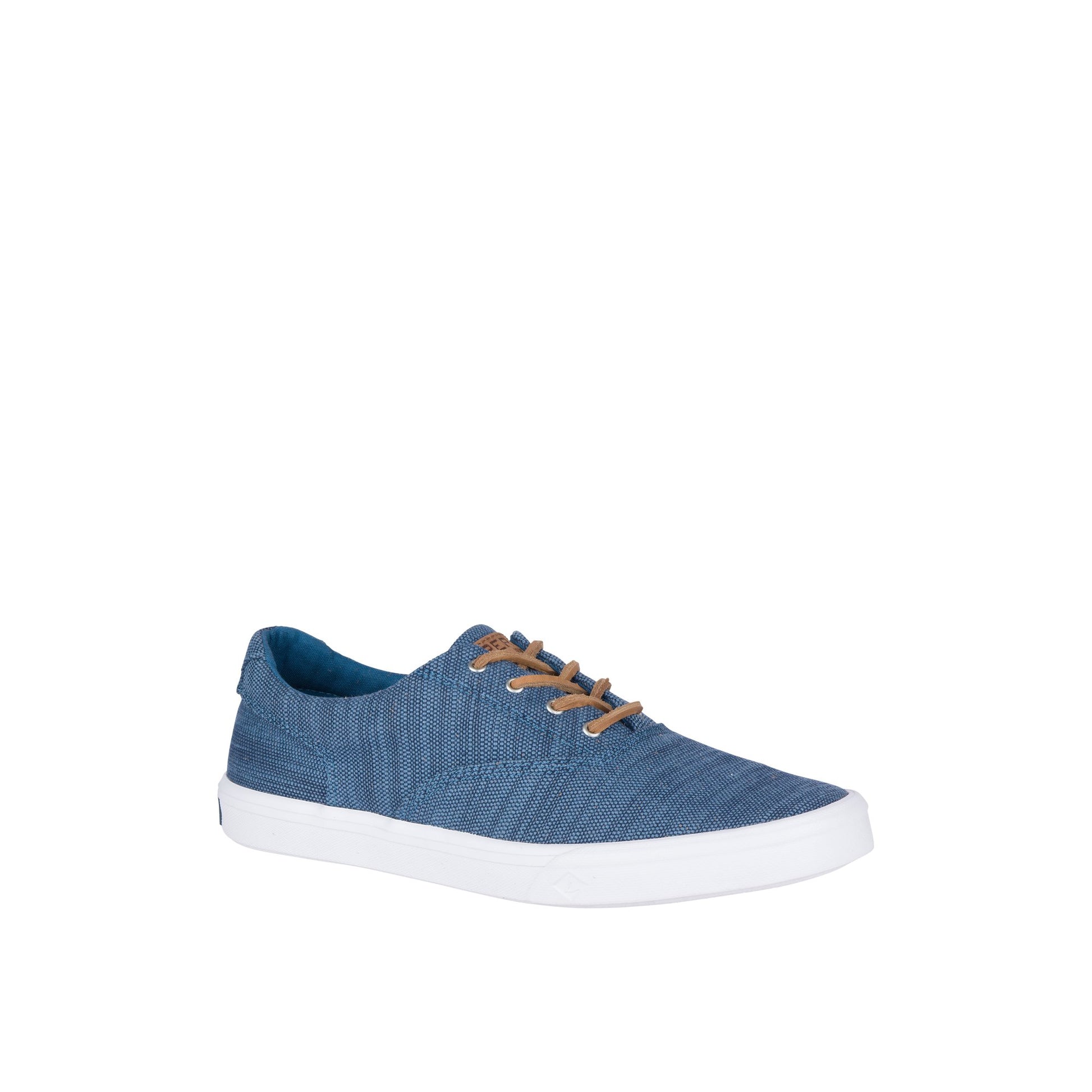 Three-quarter angle of Blue Striper II Baja CVO Sneaker Vulcanized Sneaker's front side