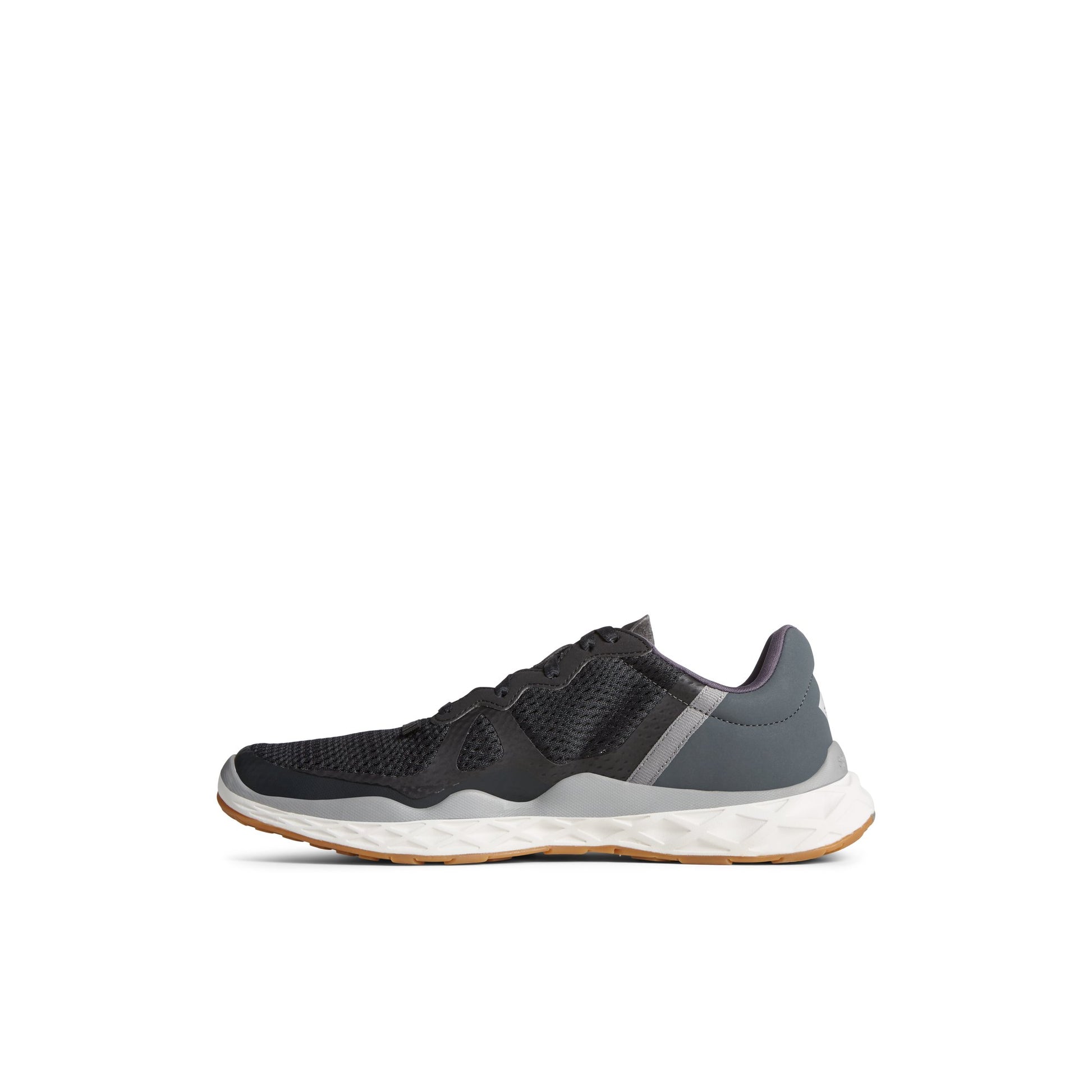 Side view of Black SeaCycled™ Headsail Sneaker Sport Sneaker