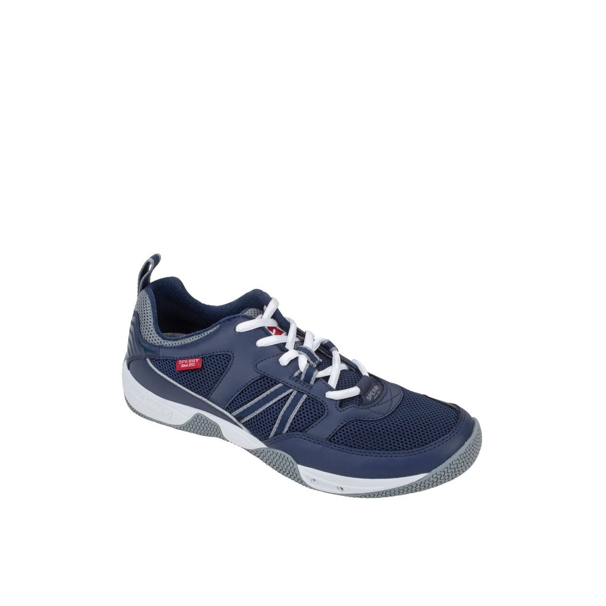 Three-quarter angle of Navy Harbormaster Sneaker Sneakers's front side
