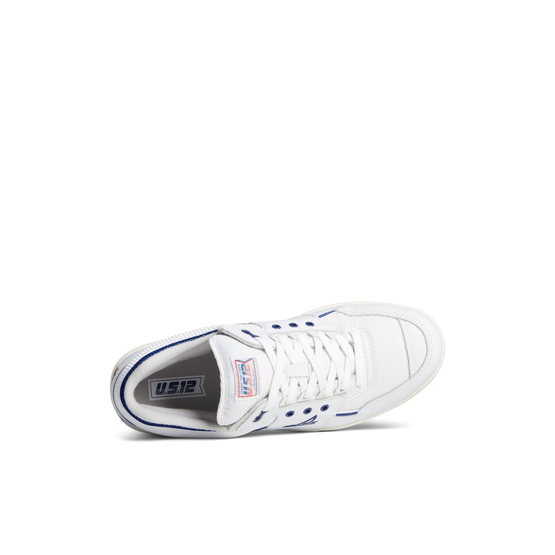 Top-down view of the White US12 Sneaker Vulcanized Sneaker