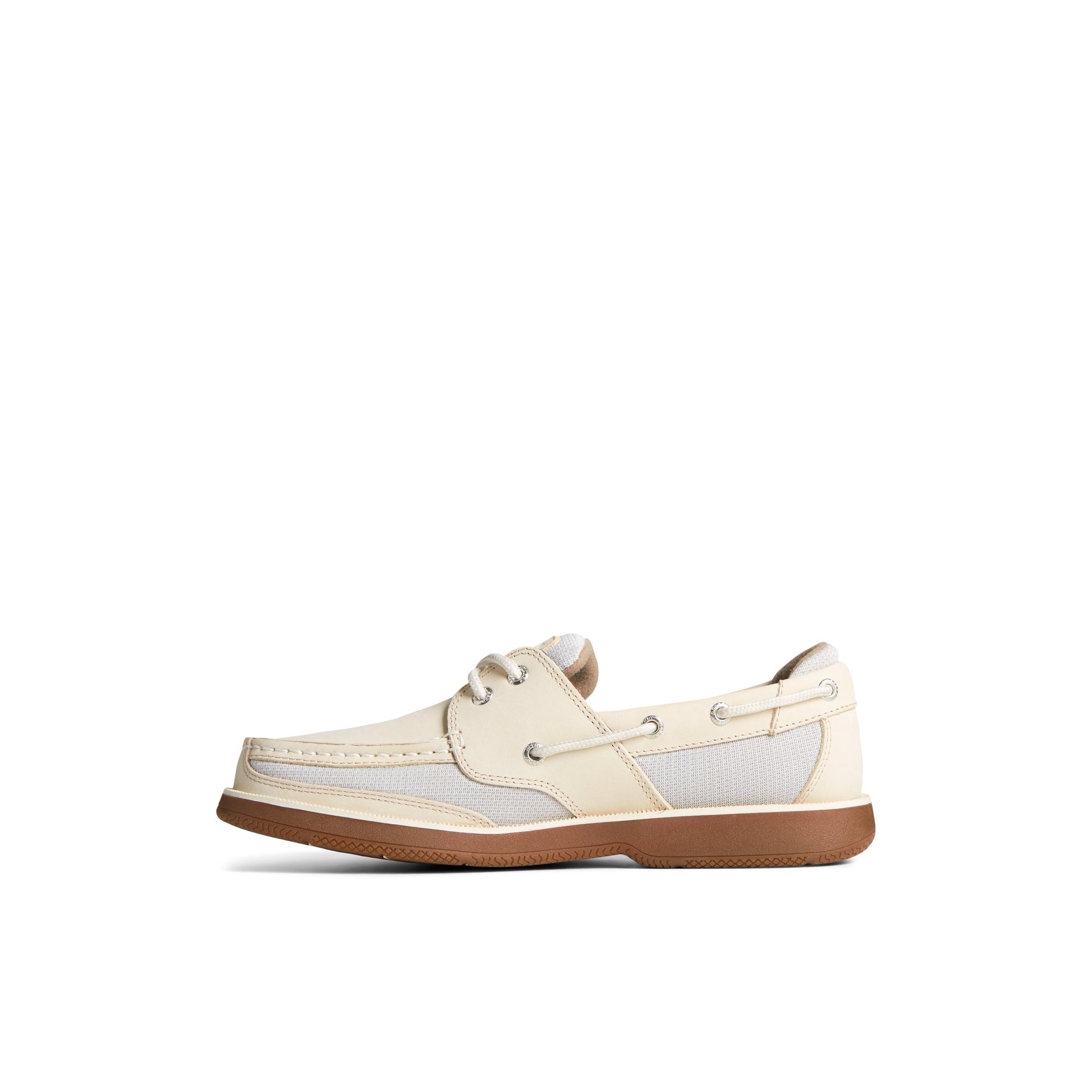 Side view of White Surveyor 2-Eye Boat Shoe Boat Shoes