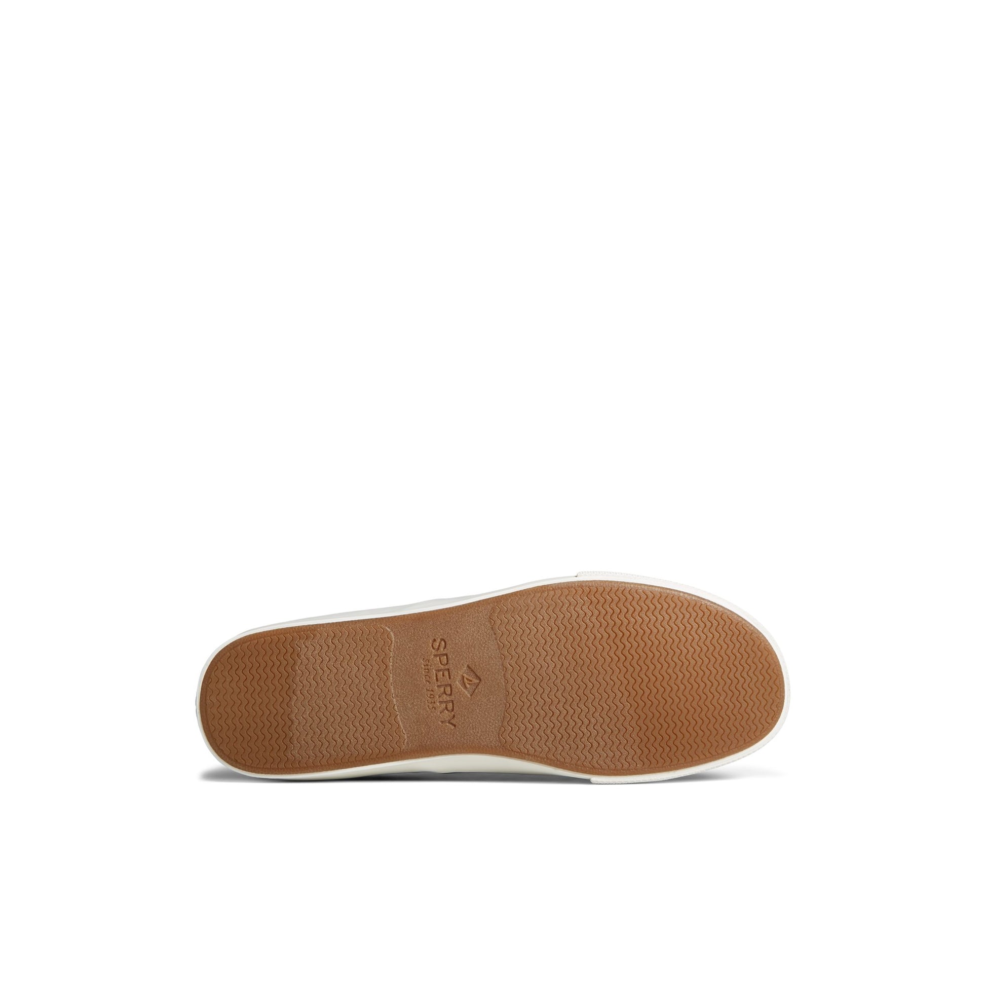 View of Black Striper II Slub Linen Sneaker Vulcanized Sneaker's sole