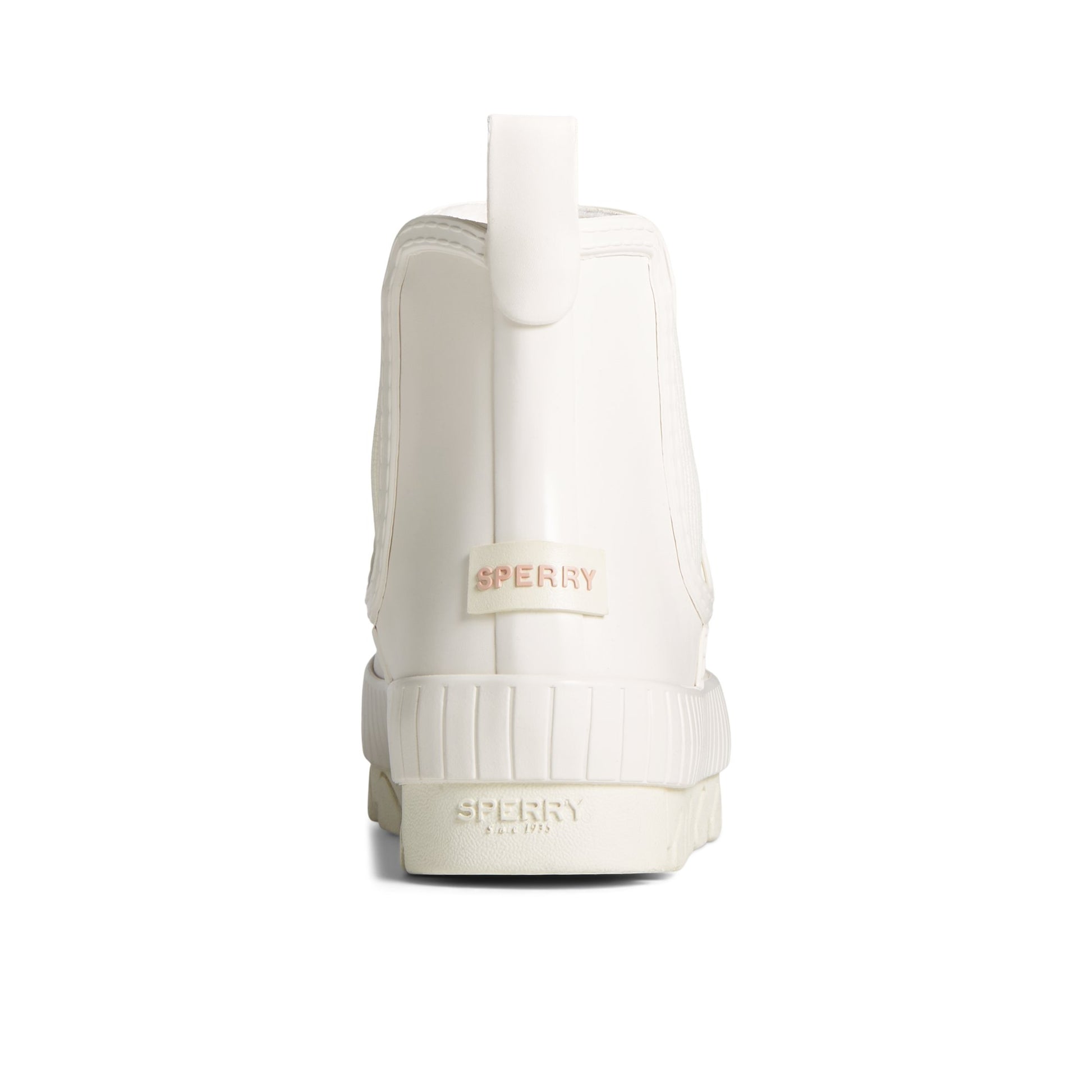 Close-up of the White Torrent Chelsea Waterproof Rain Boot Chelsea Rain Boot