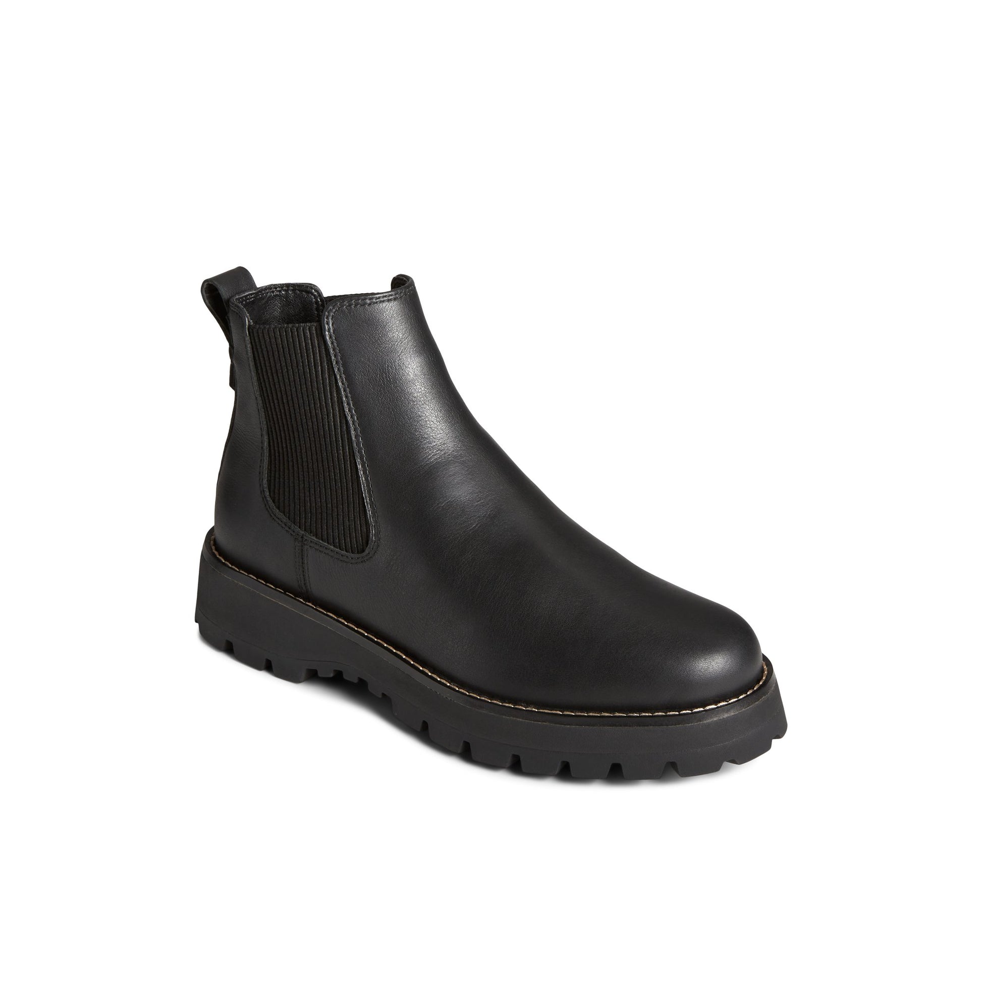 Three-quarter angle of Black Mountain Sider Chelsea Boot Chelsea Rain Boot's front side
