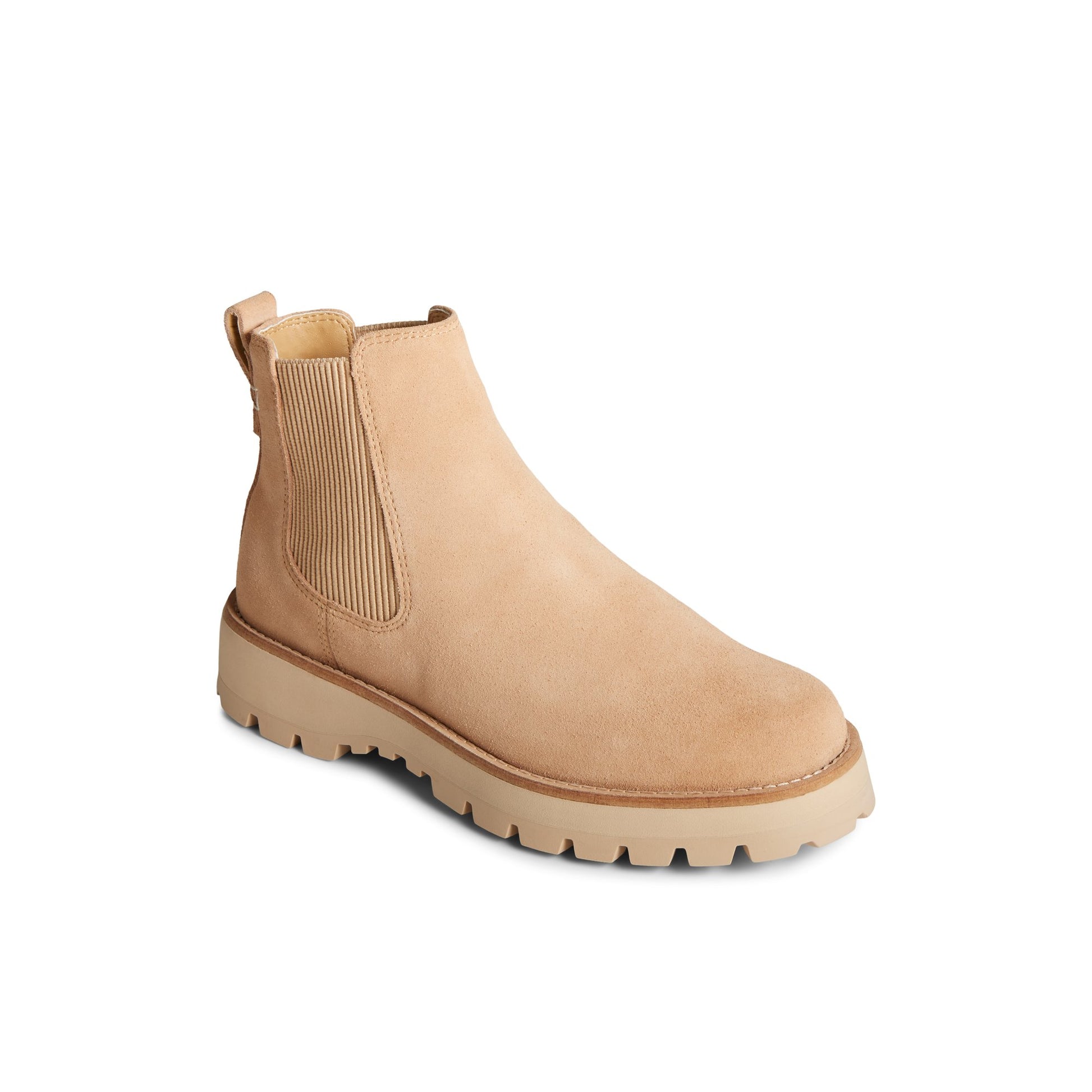 Three-quarter angle of Bone Mountain Sider Chelsea Boot Chelsea Rain Boot's front side
