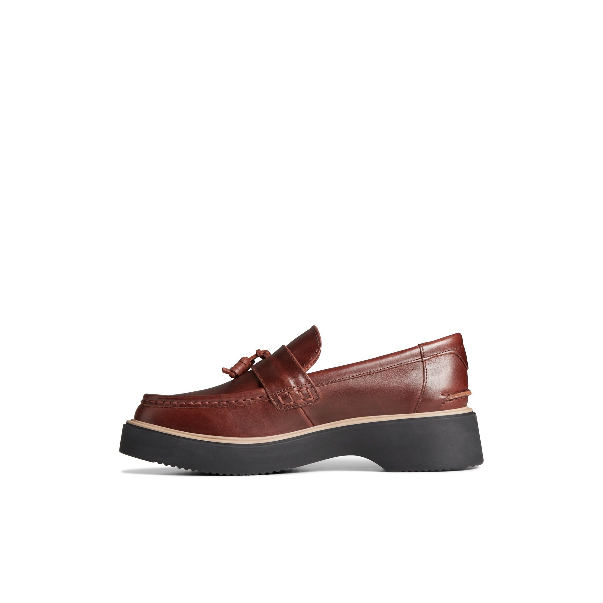Side view of Dark Brown Bayside Boat Shoe Loafer Casual Shoes