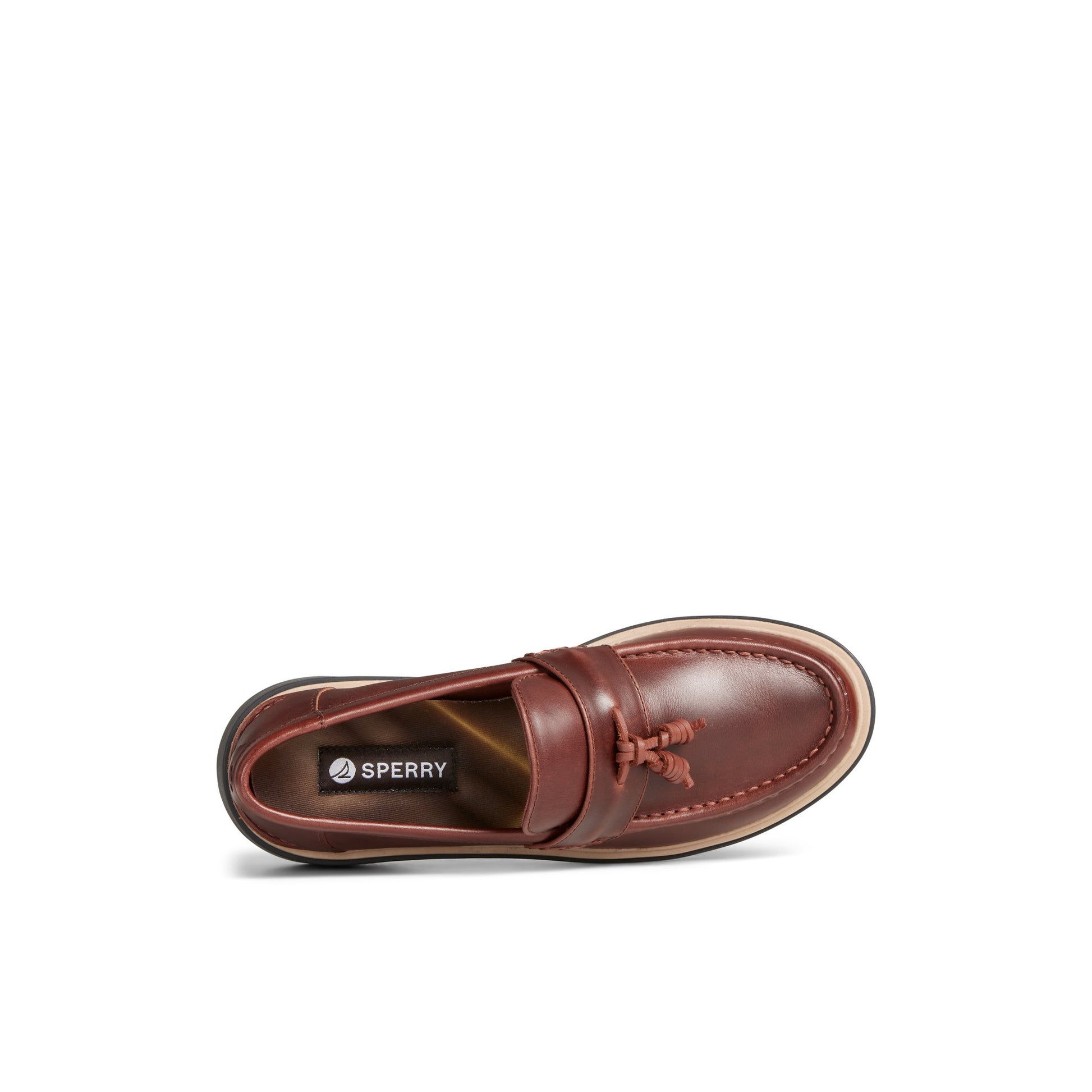 Top-down view of the Dark Brown Bayside Boat Shoe Loafer Casual Shoes