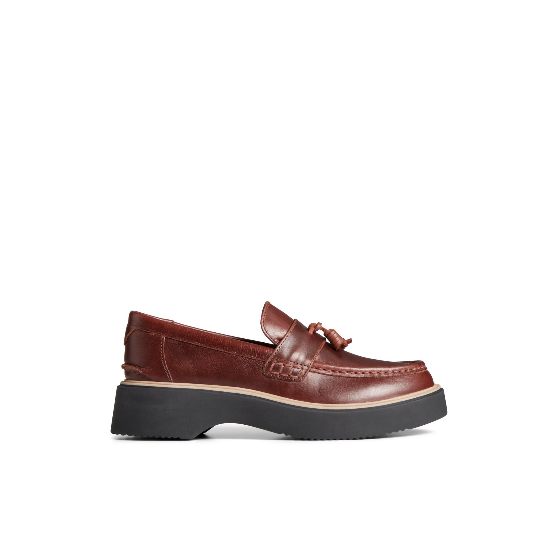 Main View of Dark Brown Bayside Boat Shoe Loafer Casual Shoes for Womens