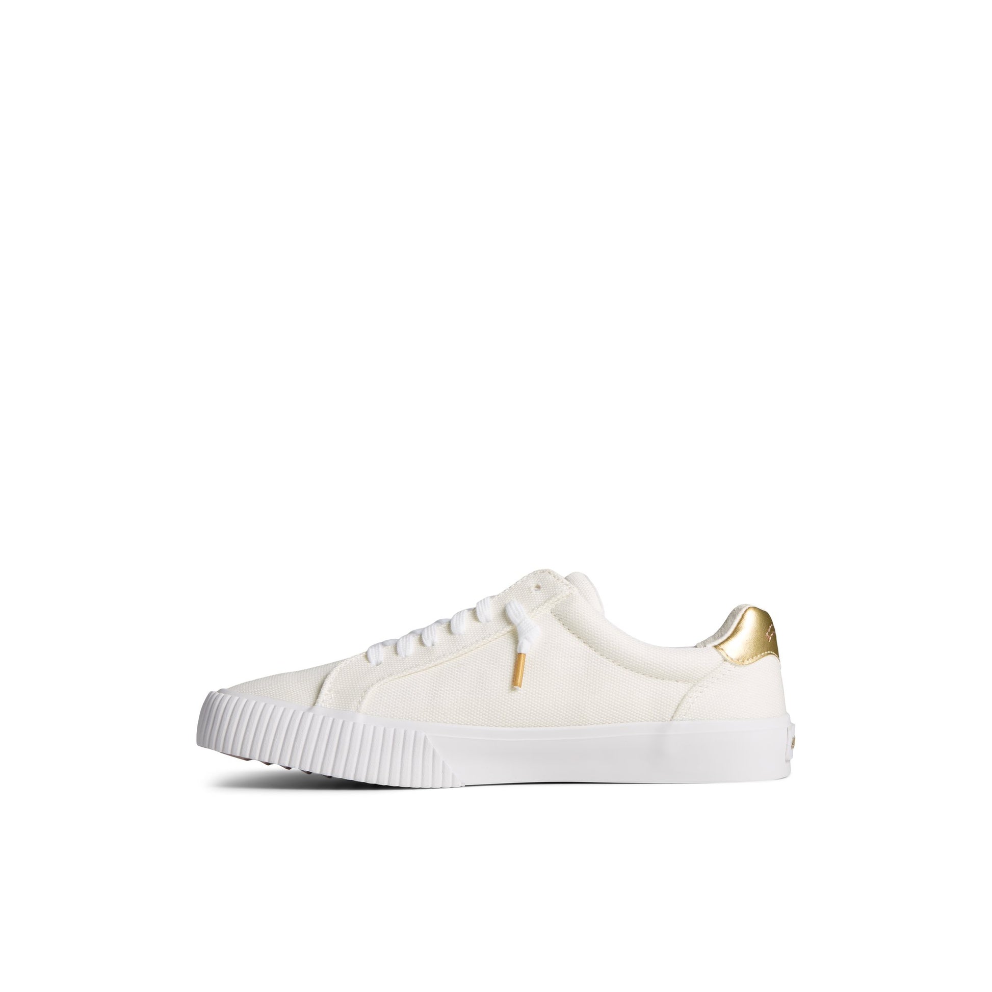 Side view of Bone Bermuda Metallic Sneaker Low Top Sneakers