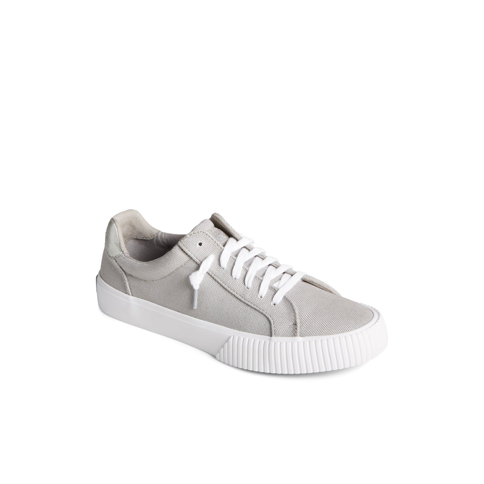 Three-quarter angle of Grey Bermuda Metallic Sneaker Low Top Sneakers's front side