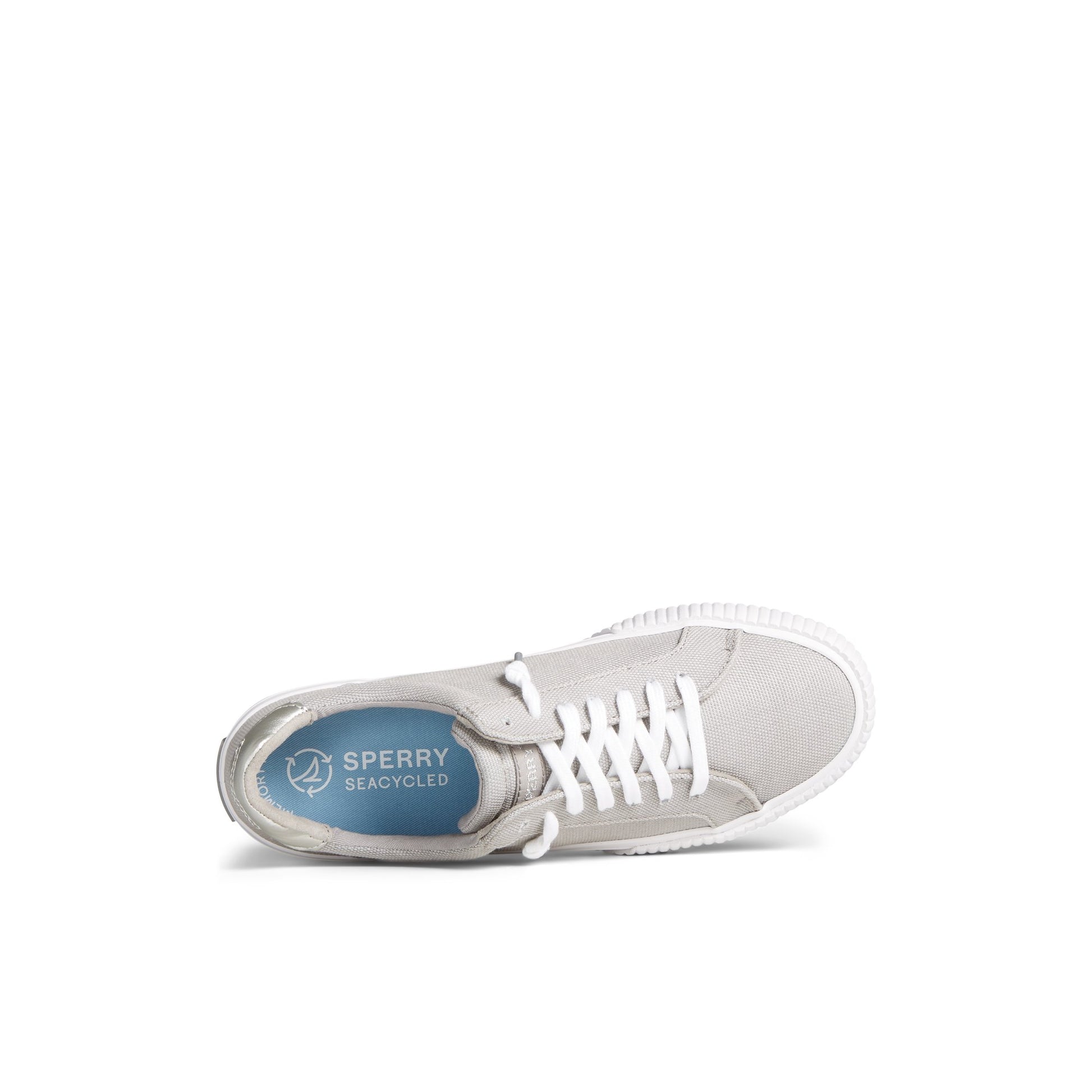 Top-down view of the Grey Bermuda Metallic Sneaker Low Top Sneakers