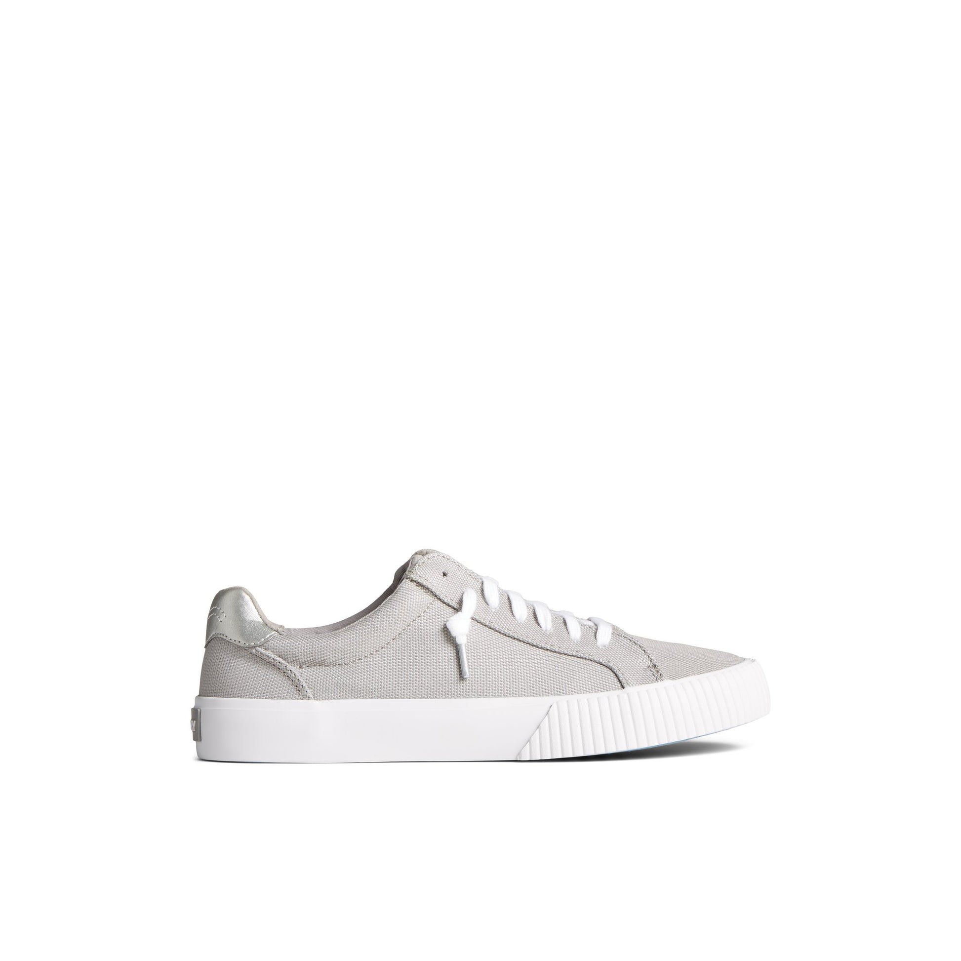 Main View of Grey Bermuda Metallic Sneaker Low Top Sneakers for Womens