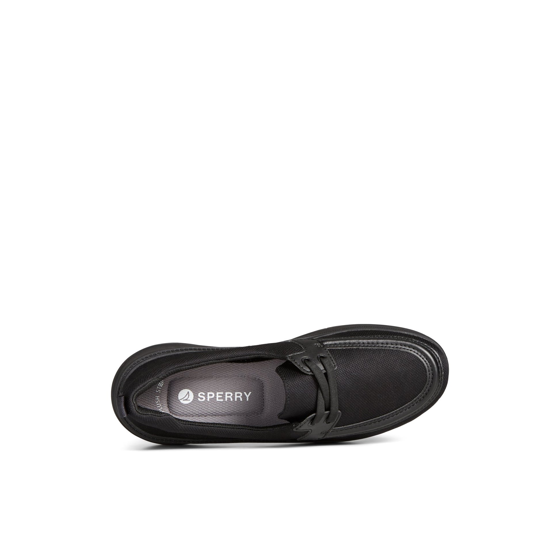 Top-down view of the Black Skipper Boat Shoe Boat Shoes
