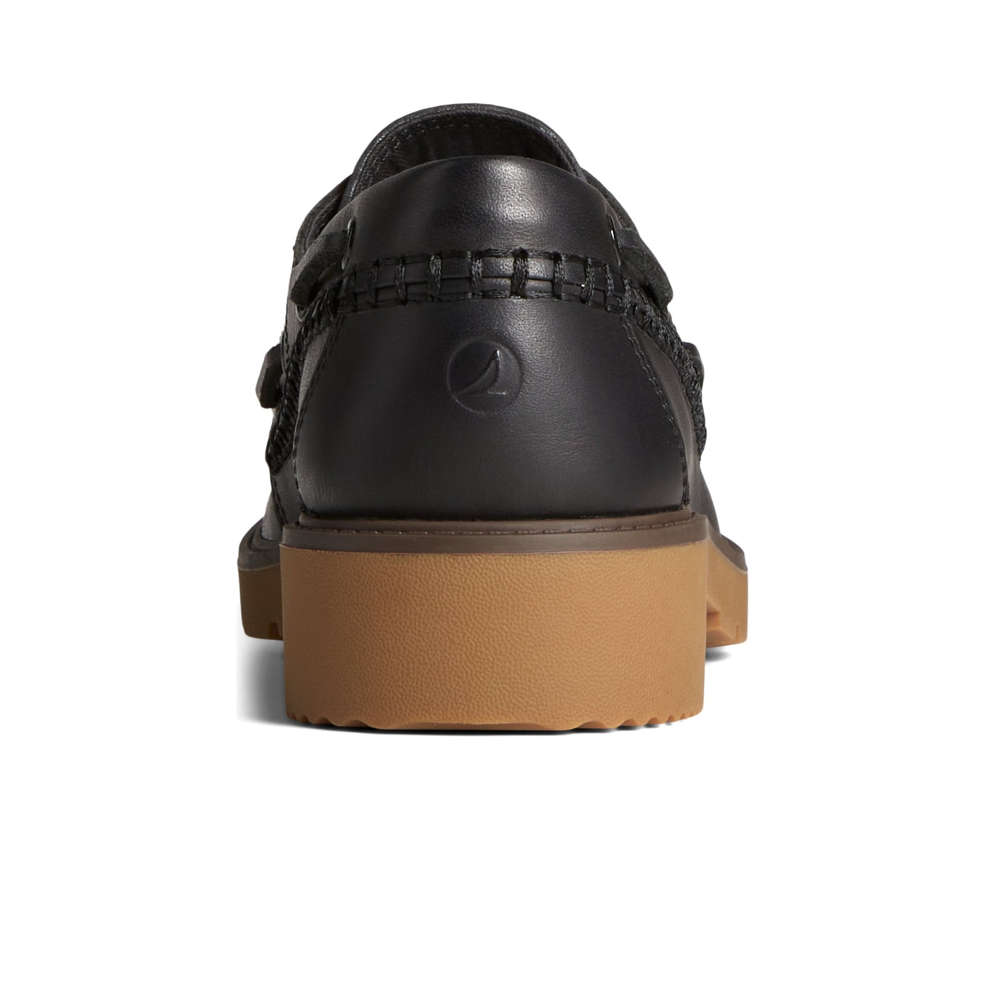 Close-up of the Black Wells Boat Shoe Boat Shoes