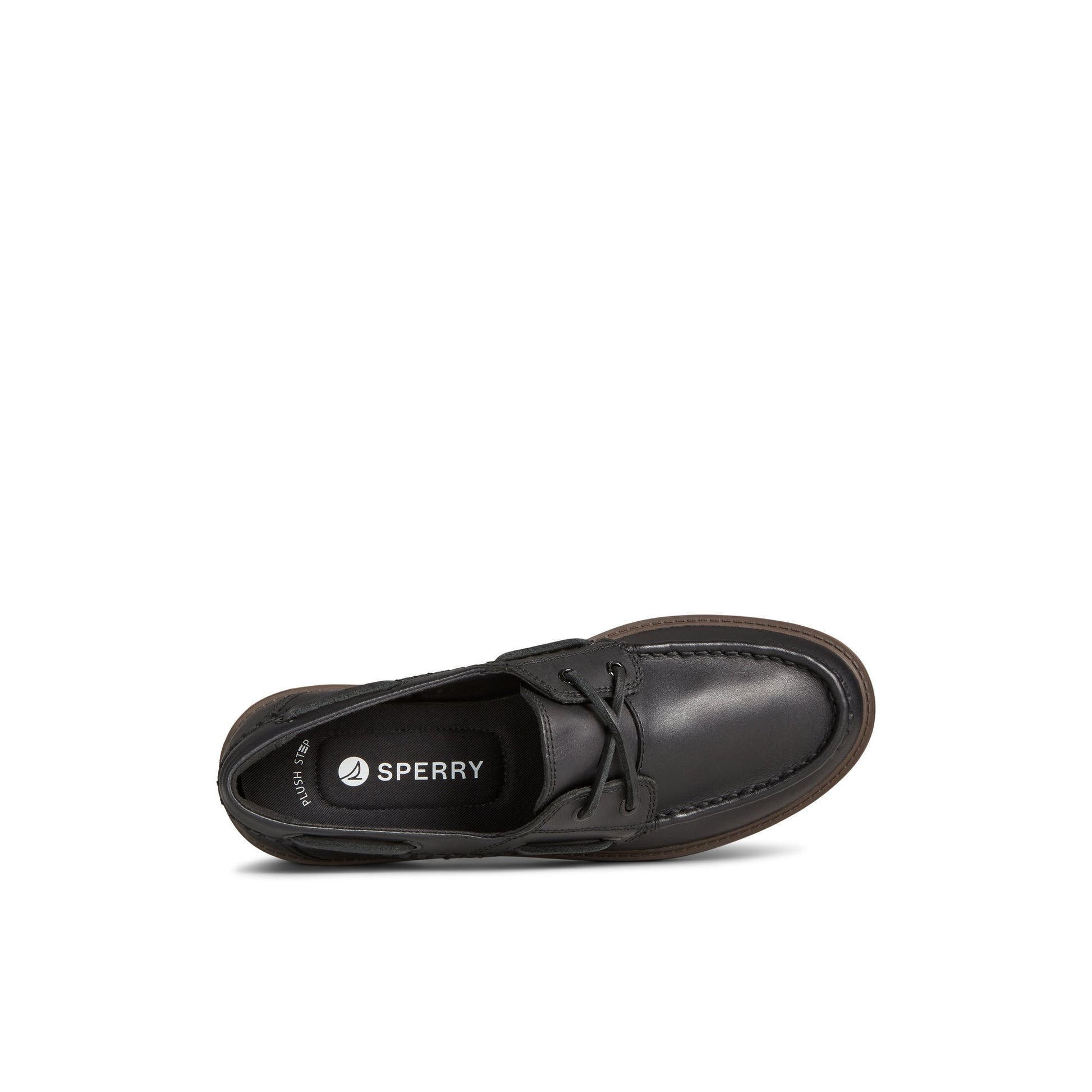 Top-down view of the Black Wells Boat Shoe Boat Shoes