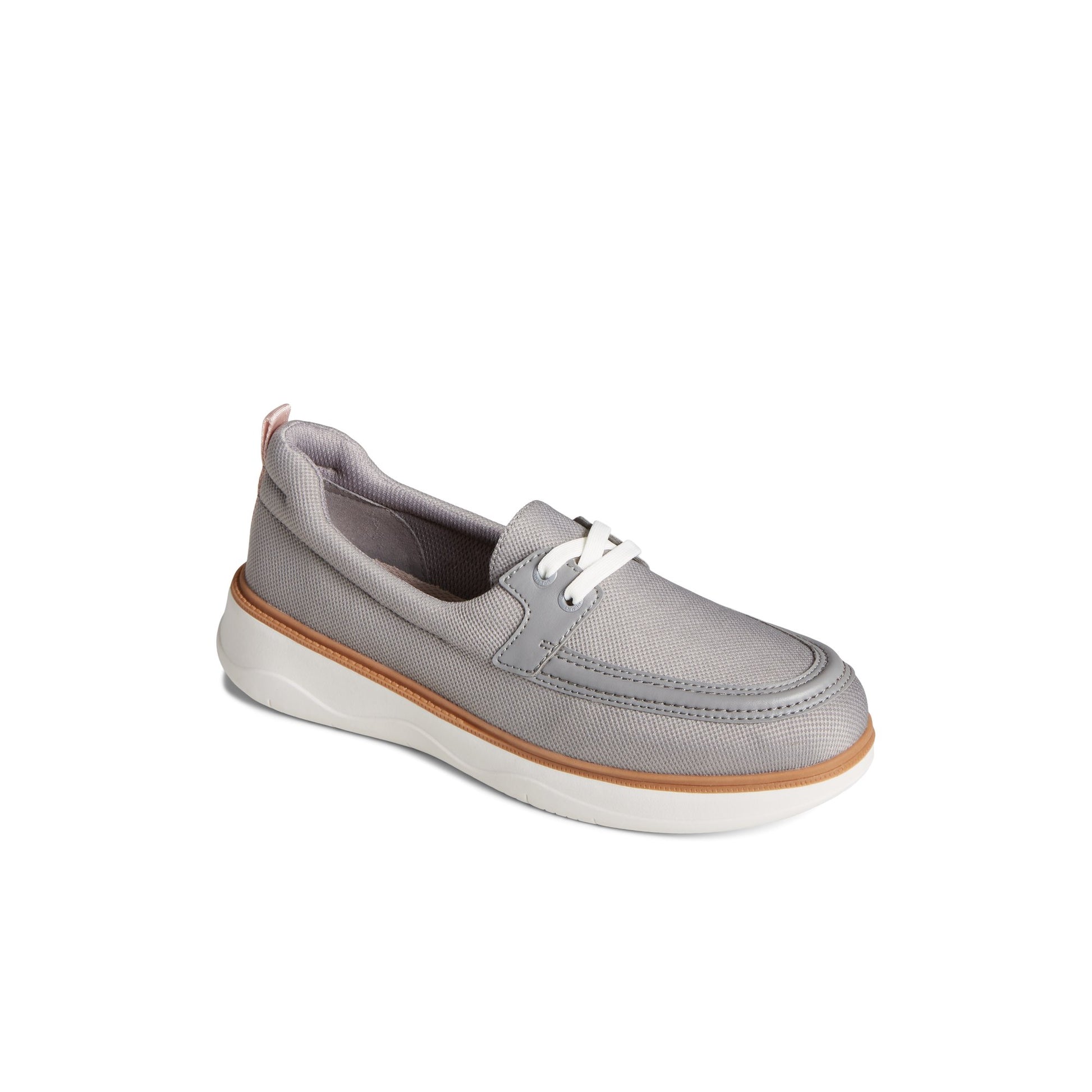 Three-quarter angle of Grey Skipper Boat Shoe Boat Shoes's front side