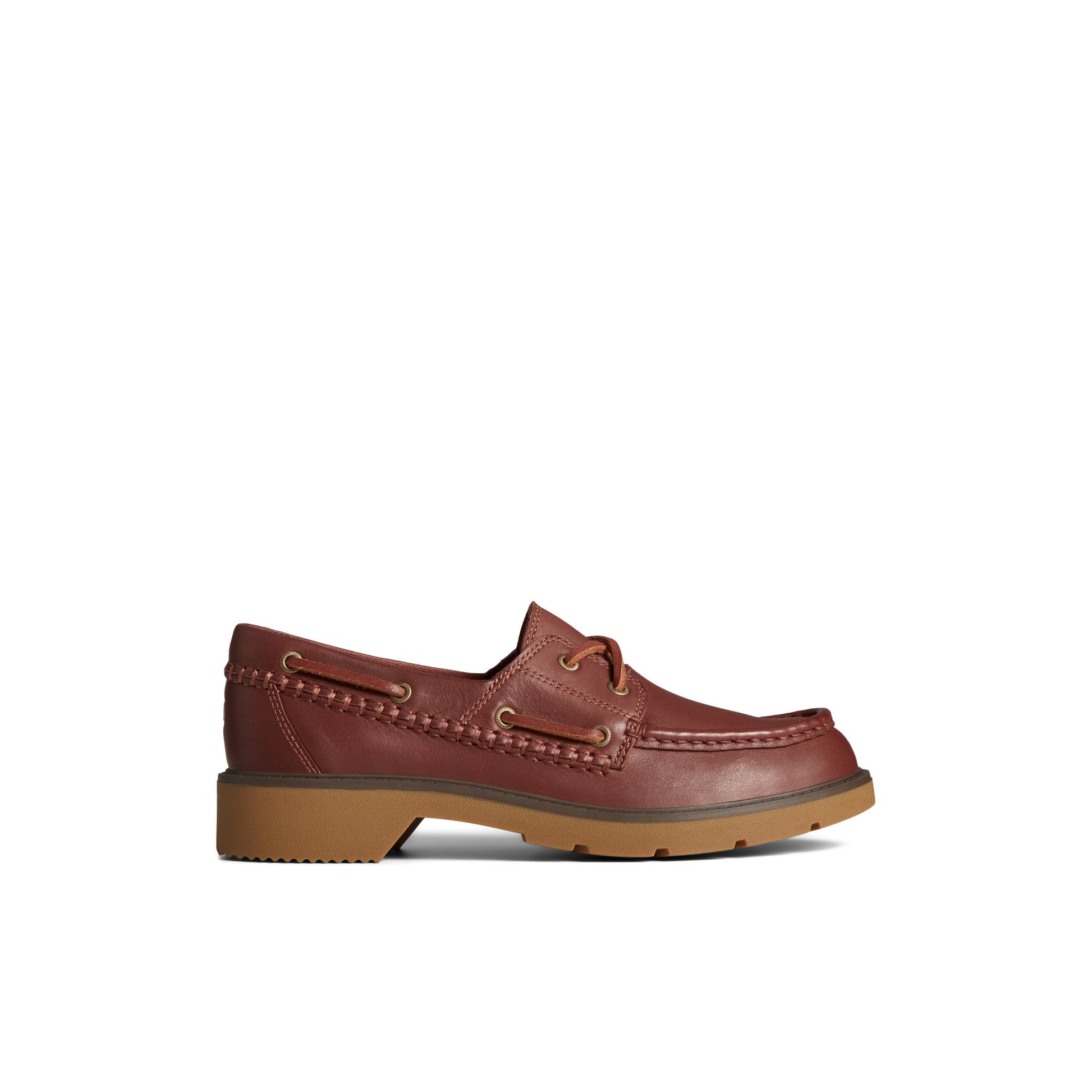 Main View of Bordo Wells Boat Shoe Boat Shoes for Womens