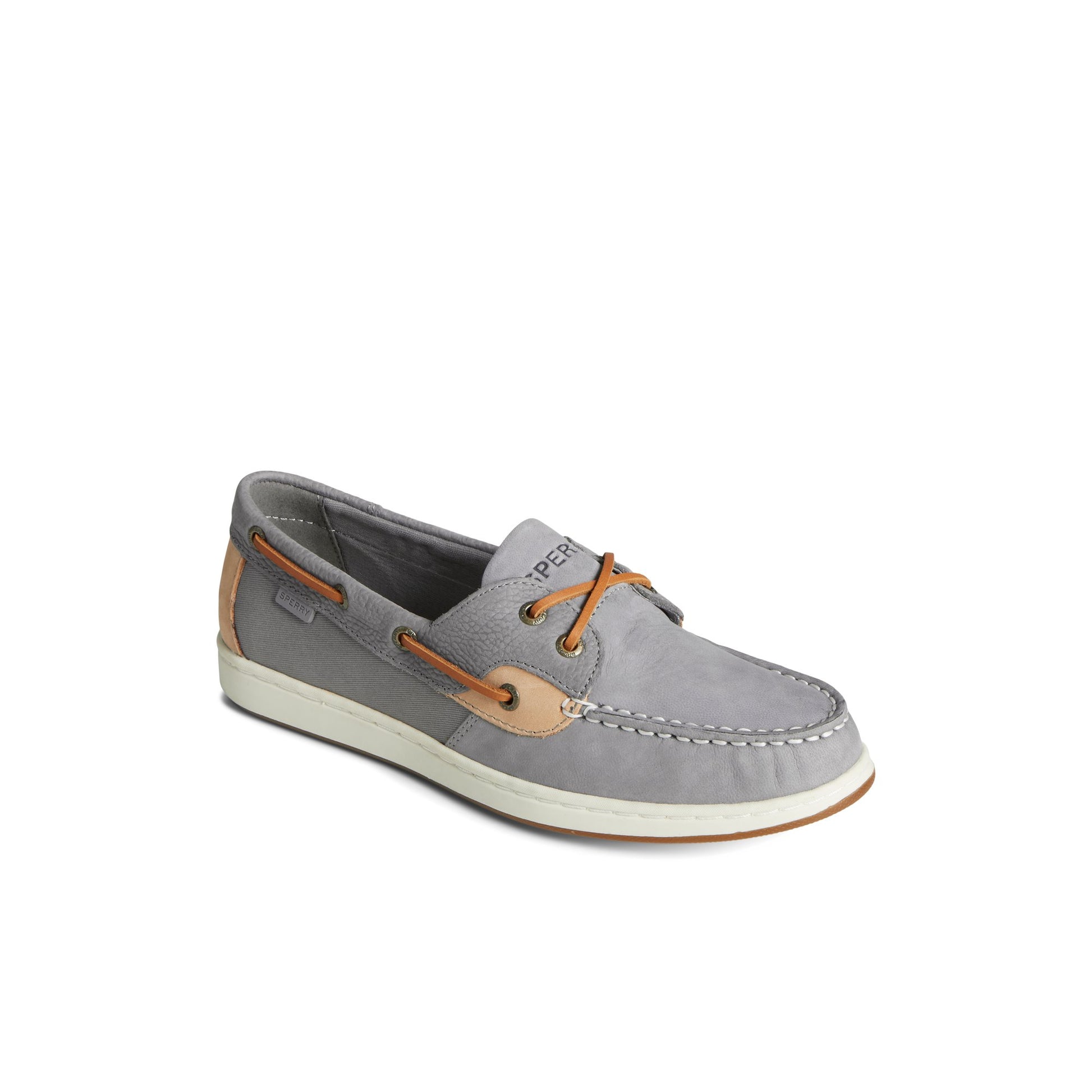 Three-quarter angle of Grey Coastfish Boat Shoe Boat Shoes's front side
